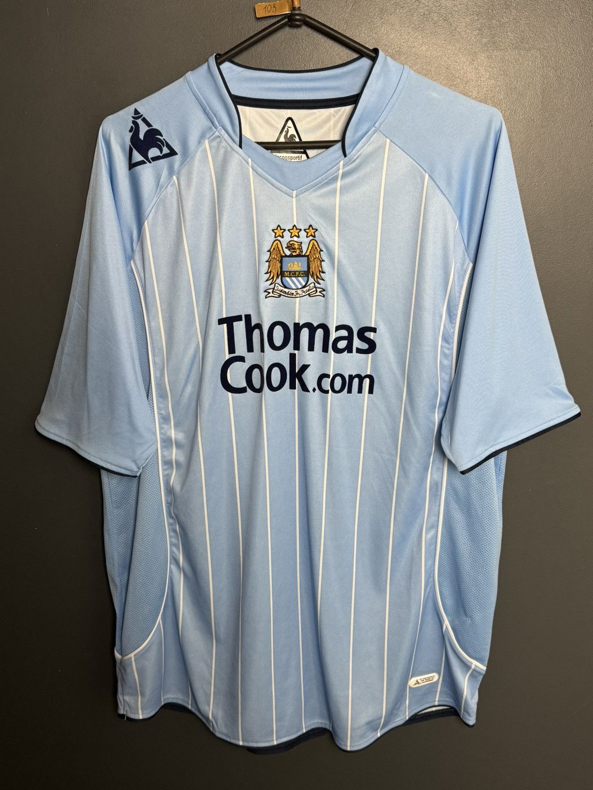 Le Coq Sportif Manchester City 07/08 Home Football Jersey Size US XL / EU 56 / 4 - 1 Thumbnail