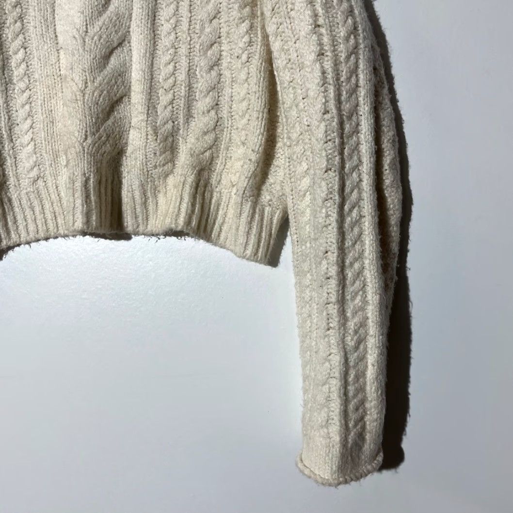 Anthropologie Anthropologie Pilcro Cream Cable Knit Mock Neck Cropped Sweater Women’s Small Shirt Pullover Women Size S / US 4 / IT 40 - 4 Thumbnail