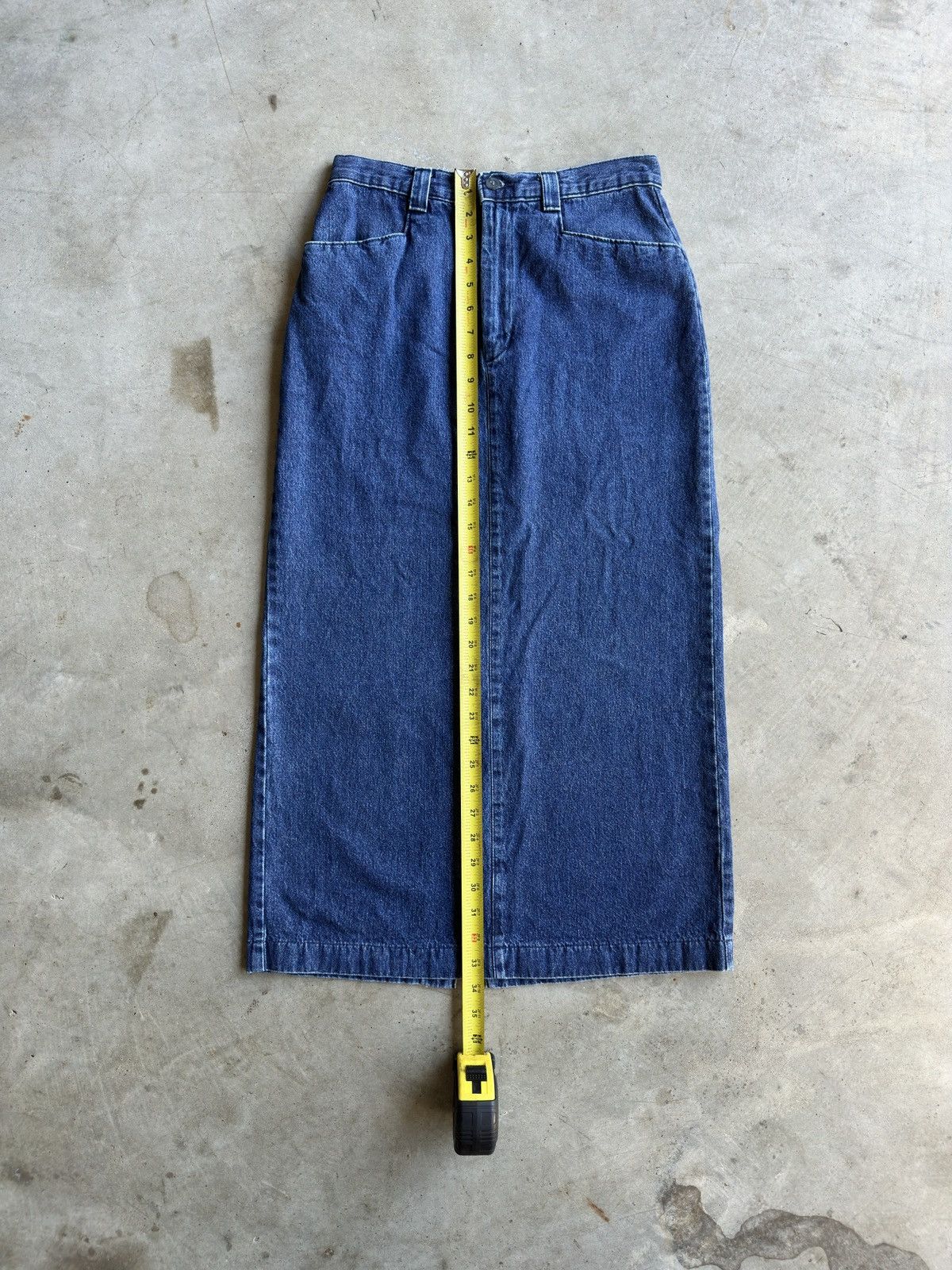 Lee Vintage 2000s Blue Denim Maxi Long Skirt - S Size 27" / US 4 / IT 40 - 5 Thumbnail