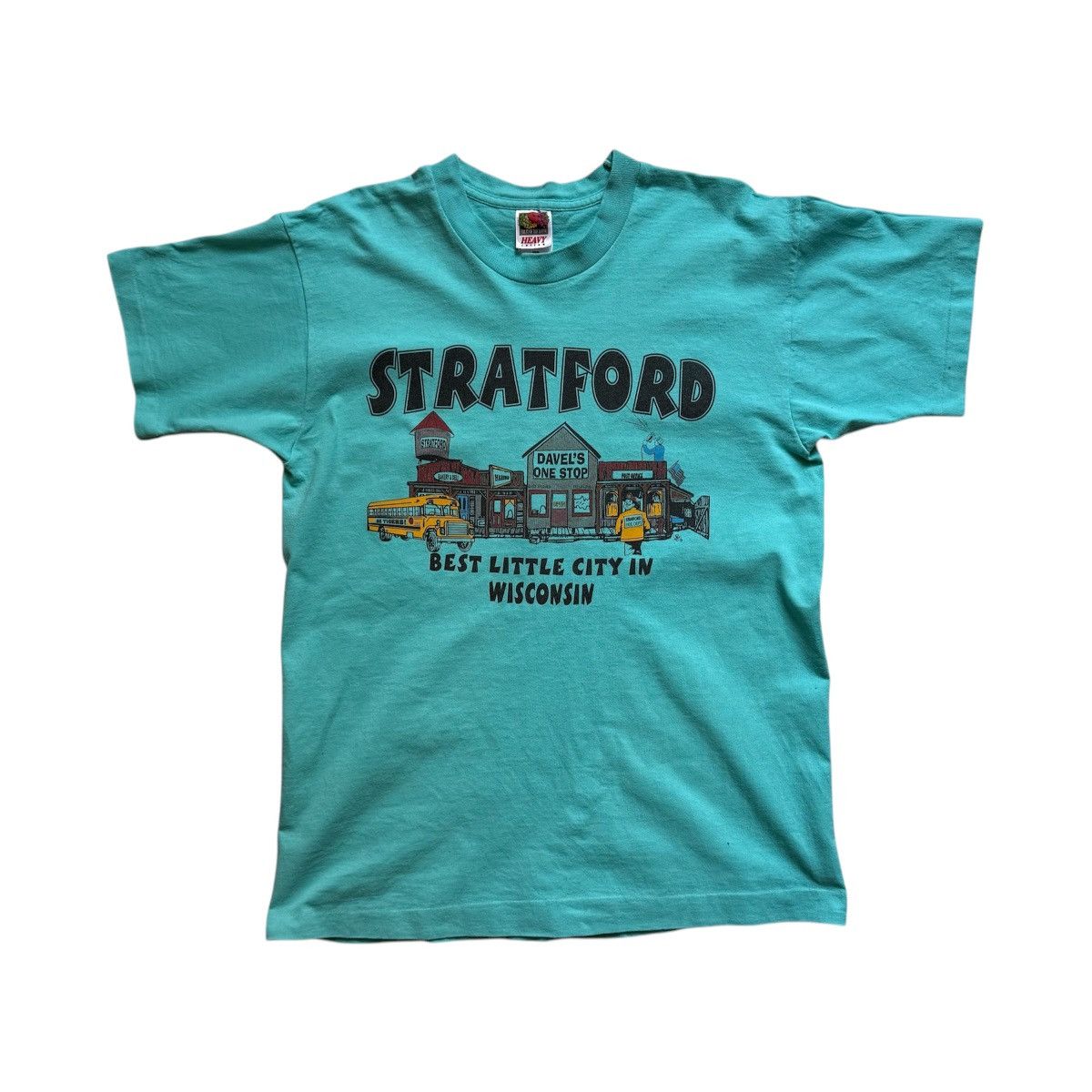 Fruit Of The Loom × Vintage Vintage 90s Stratford, Wisconsin T-Shirt Size US L / EU 52-54 / 3 - 1 Thumbnail