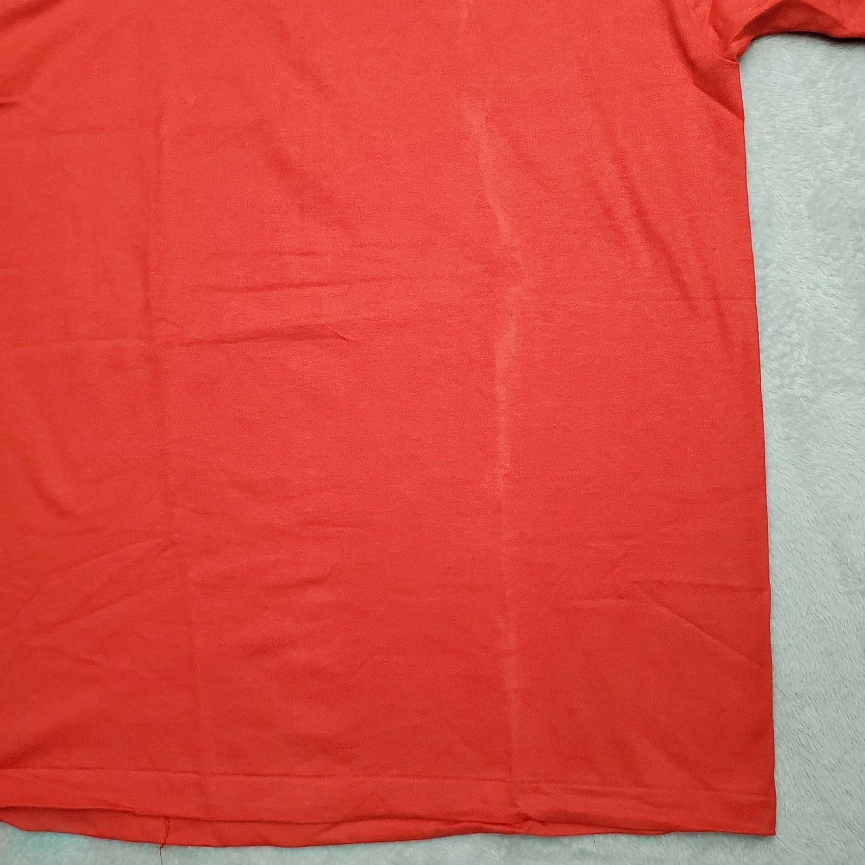Fruit Of The Loom VINTAGE Fruit of the Loom T Shirt Mens L Red USA Single Stitch Crew Neck Solid Cotton Jersey Size US L / EU 52-54 / 3 - 3 Thumbnail