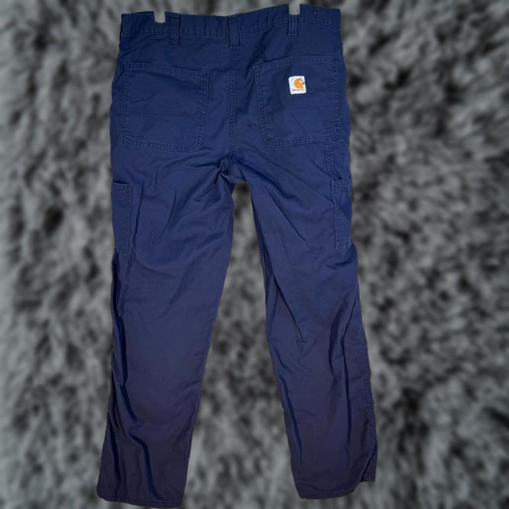 Carhartt Carhartt Carpenter Pants Men 34x32 Navy Canvas Workwear Dungaree Fit Size US 34 / EU 50 - 1 Thumbnail