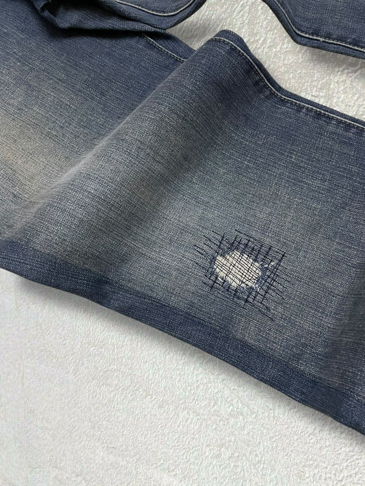 Tornado Mart Vintage Japan Designer Rush/Hour Distressed Flared Denim Size US 32 / EU 48 - 7 Thumbnail
