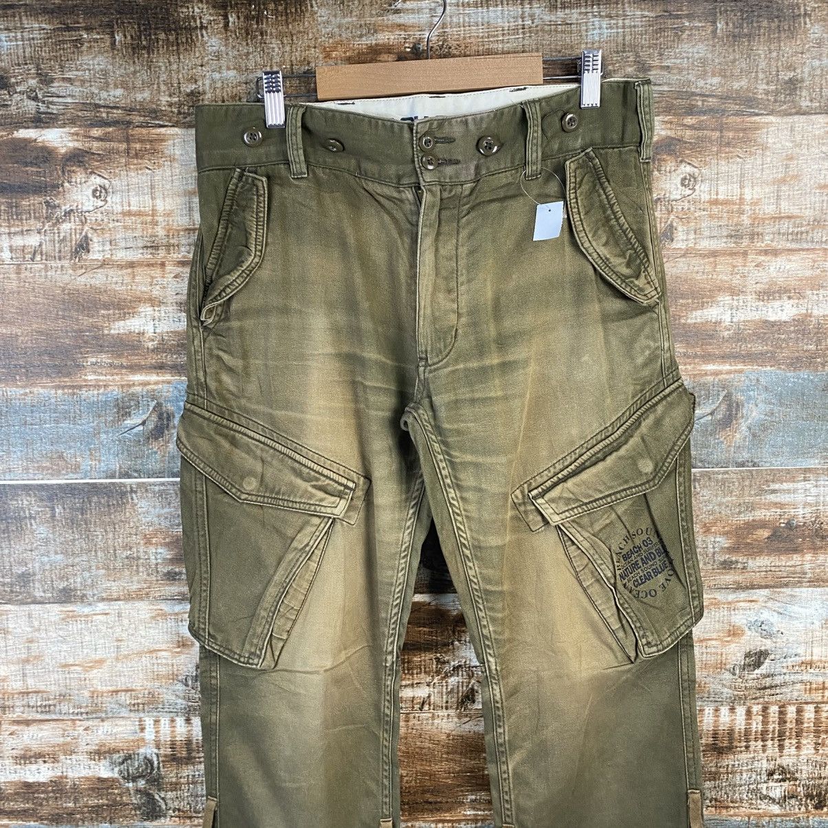 Japanese Brand DL Back Sound Green Cargo Multipocket Pants #C955 Size US 30 / EU 46 - 4 Thumbnail