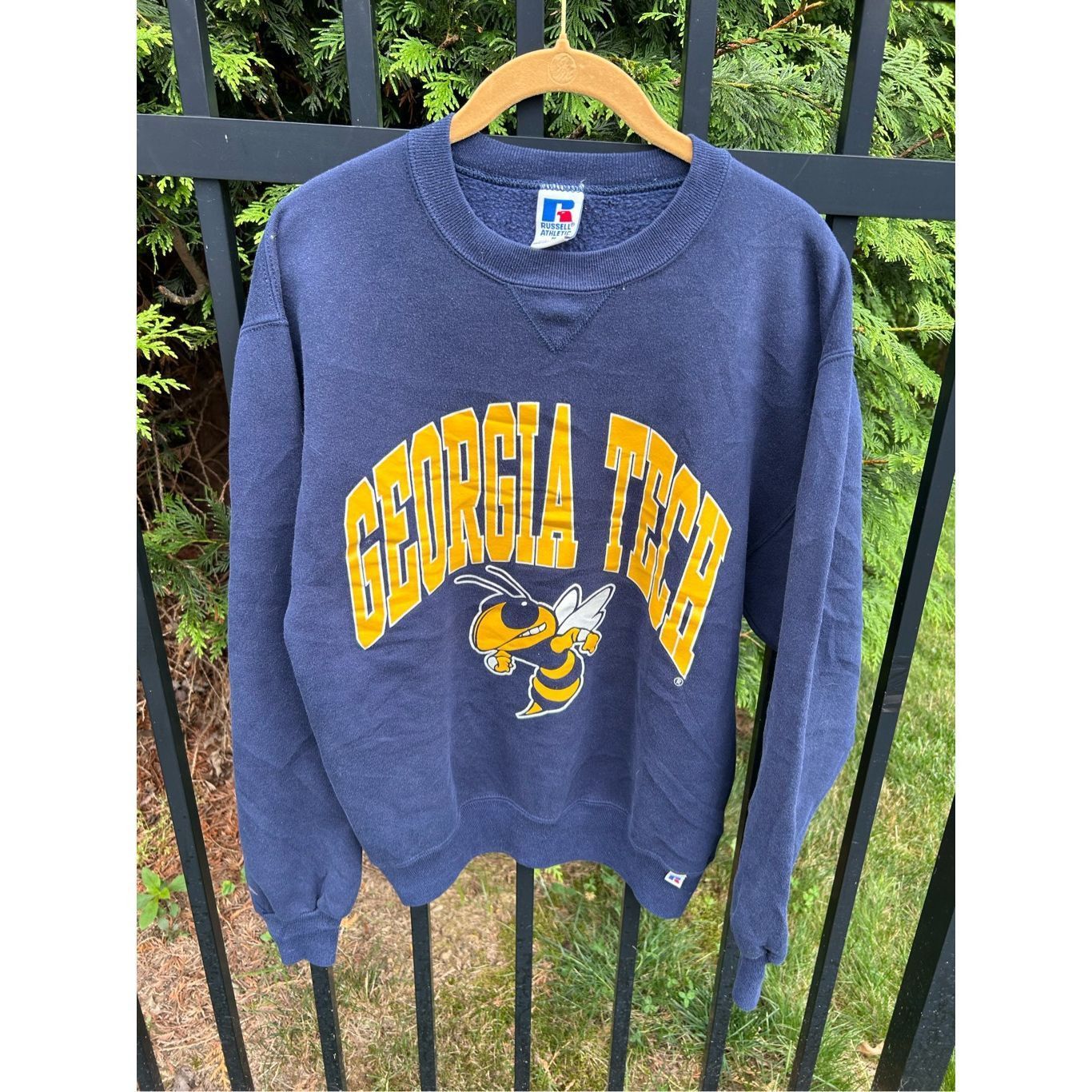 Russell Athletic 1990s Russell Athletic Georgia Tech Blue Yellow Crewneck Swe Size US M / EU 48-50 / 2 - 1 Thumbnail