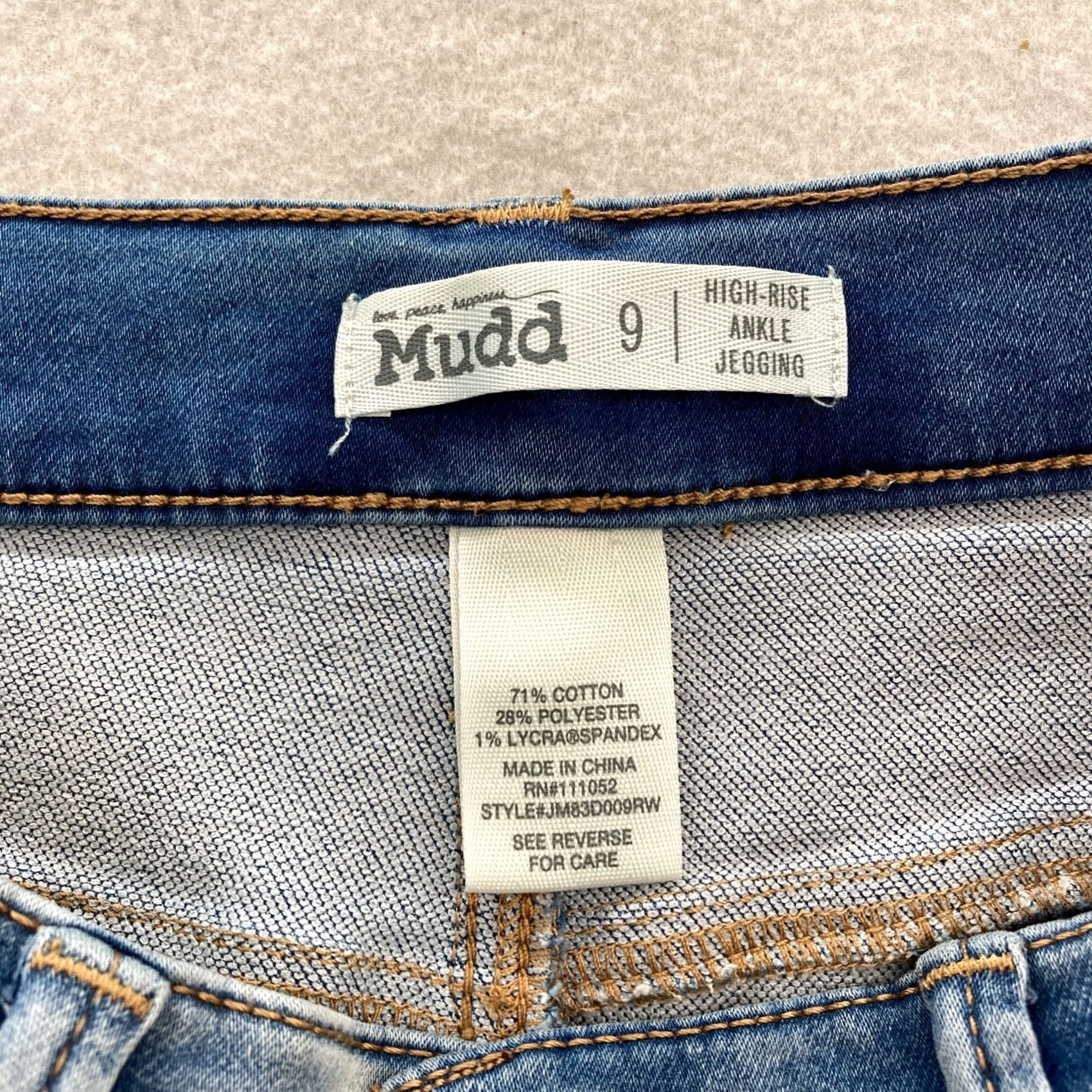 Vintage Mudd Jeans Women's Juniors 9 Blue Stretch Denim High Rise Skinny Ankle Jeggings Y2K City College Preppy Size 30" / US 8 / IT 44 - 4 Thumbnail