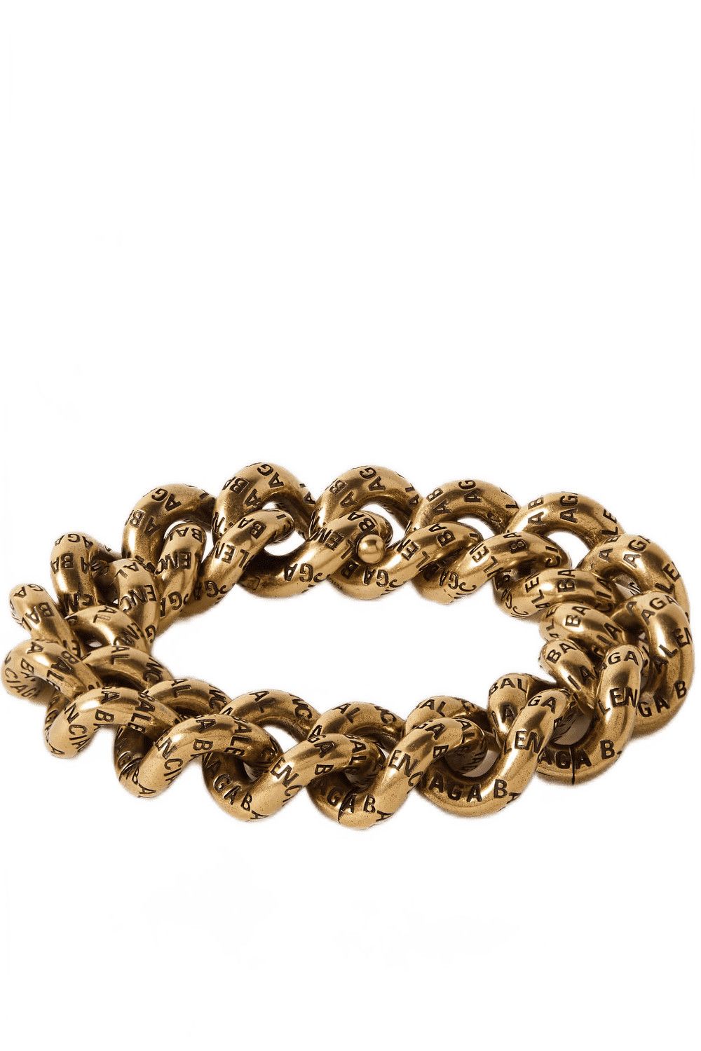 Balenciaga o1bcso1str1024 Size: S / Logo Bracelet in Gold Size ONE SIZE - 3 Thumbnail