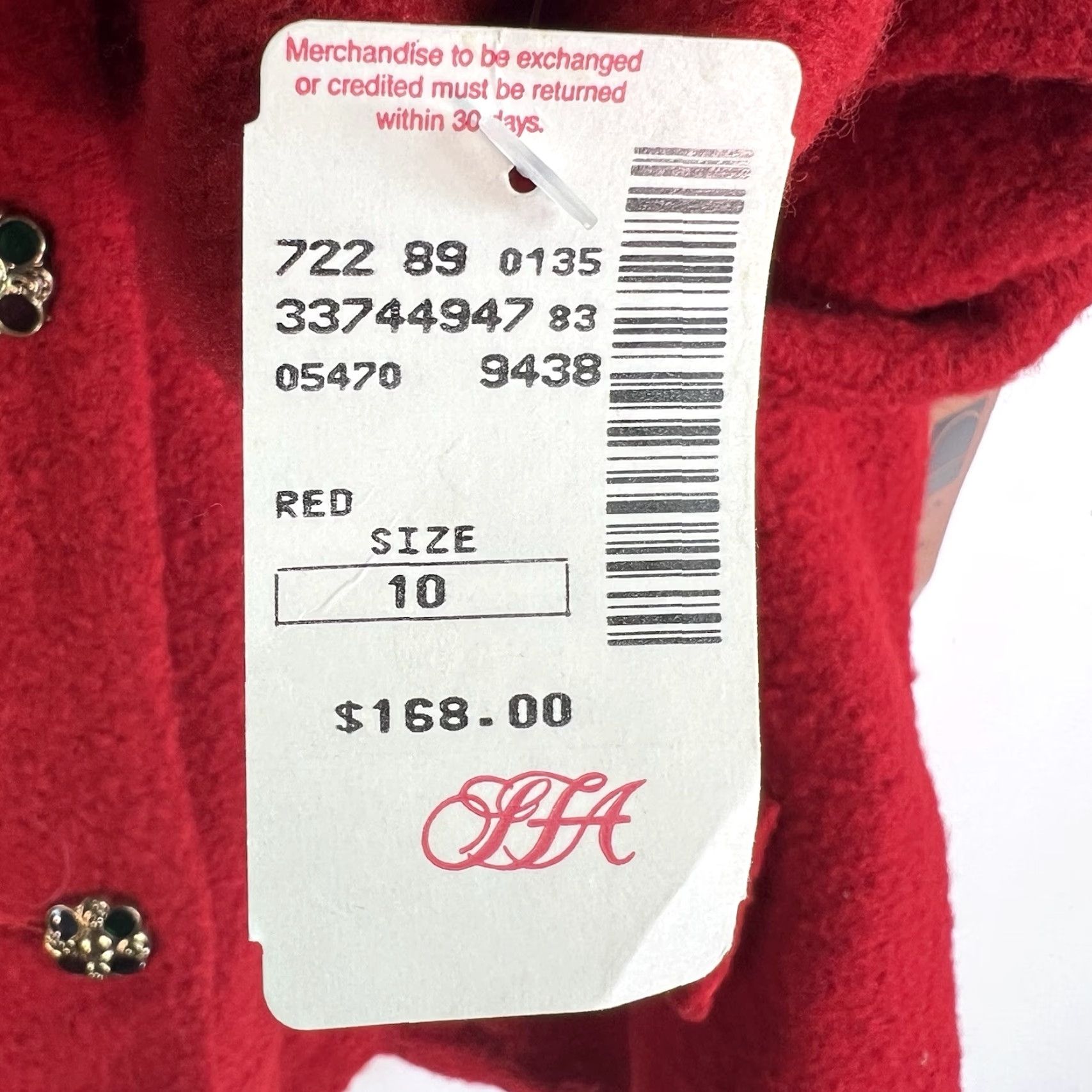 Vintage VINTAGE Carole Little Blazer Womens Size 10 Red Wool Blend Lined NWT Size L / US 10 / IT 46 - 6 Thumbnail
