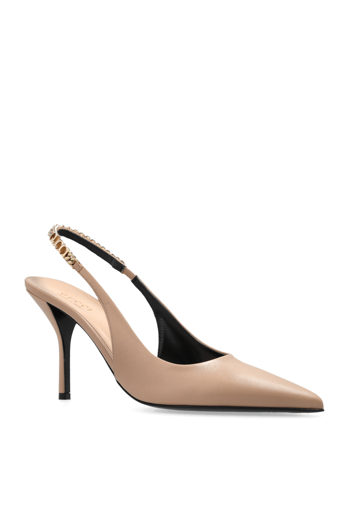 Gucci oc11z0126 Gucci Signoria Slingback Pumps In Beige Size US 8 / IT 38 - 3 Thumbnail