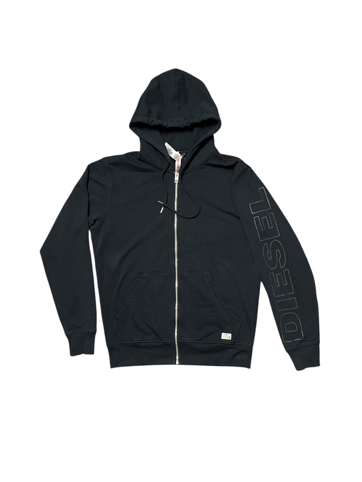 Diesel 00s DIESEL “ONLY THE BRAVE” SPELLOUT SLEEVE ZIP UP HOODIE Size US M / EU 48-50 / 2 - 1 Thumbnail