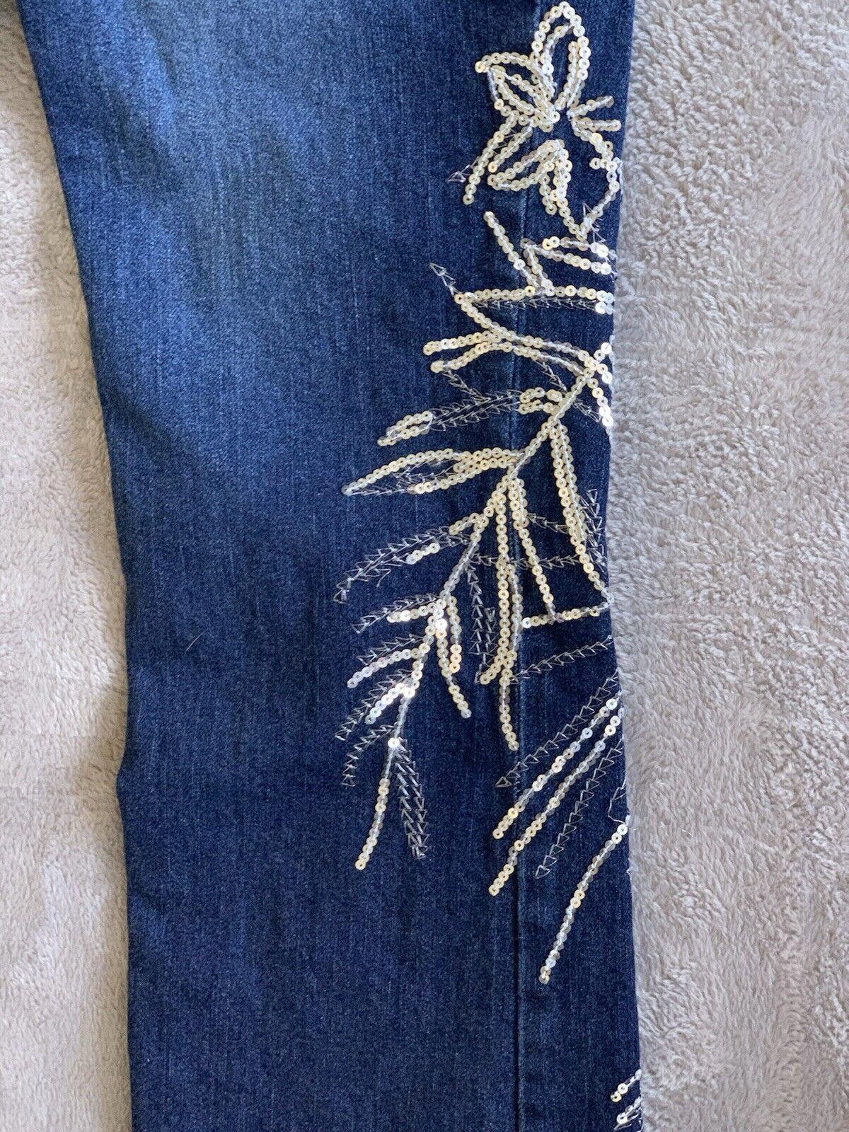 Cosabella CARABELLA Embroidered Stretch Jeans SZ 10 Stretch Size 32" / US 10 / IT 46 - 2 Thumbnail