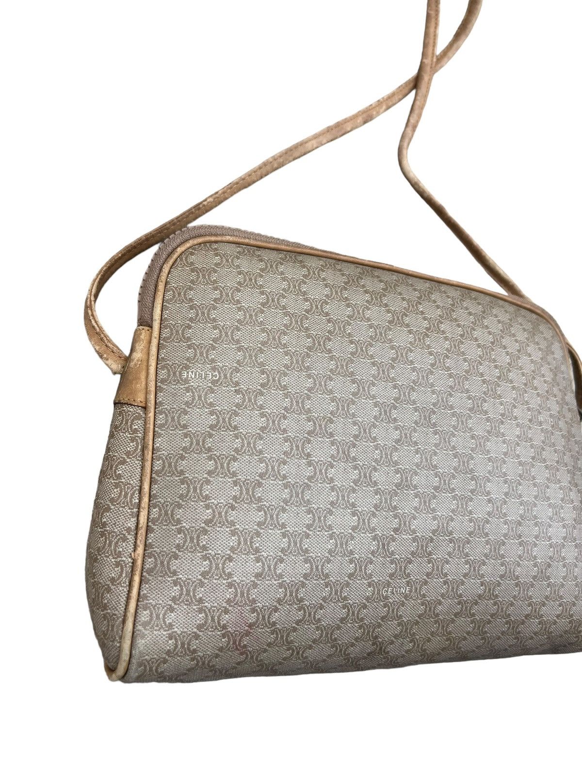 Celine Vintage 90s Celine Paris Monogram Leather Bag Size ONE SIZE - 8 Thumbnail