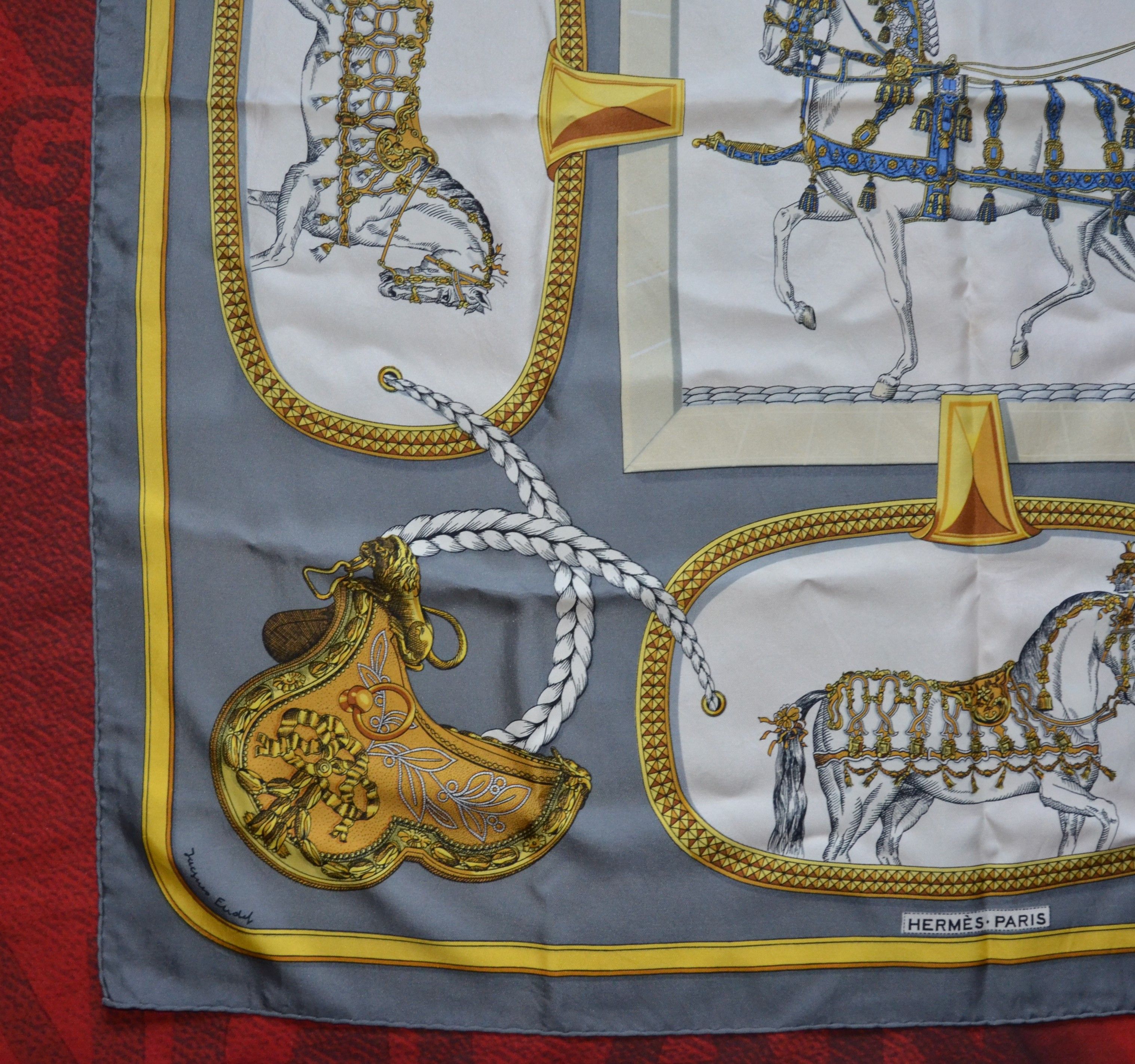 Hermes Authentic Hermes Paris Grand Apparat Jacques Eudel 1962 Silk Size ONE SIZE - 18 Thumbnail