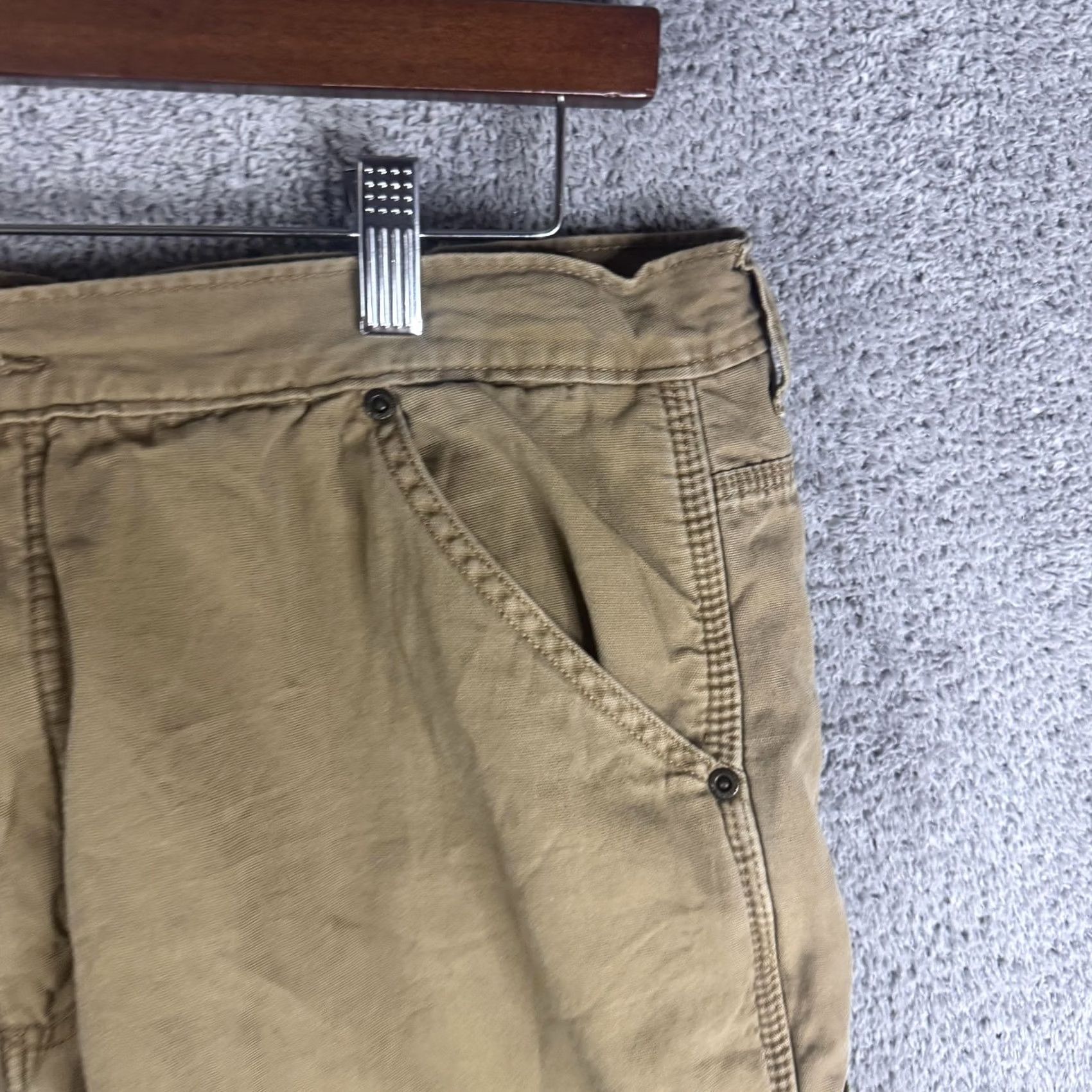 Wrangler Wrangler Carpenter Pants Mens 38x32 Beige Canvas Workwear Insulated Lined Pockets Thermal Front Zip Relaxed Straight Casual Workwear Size US 38 / EU 54 - 3 Thumbnail