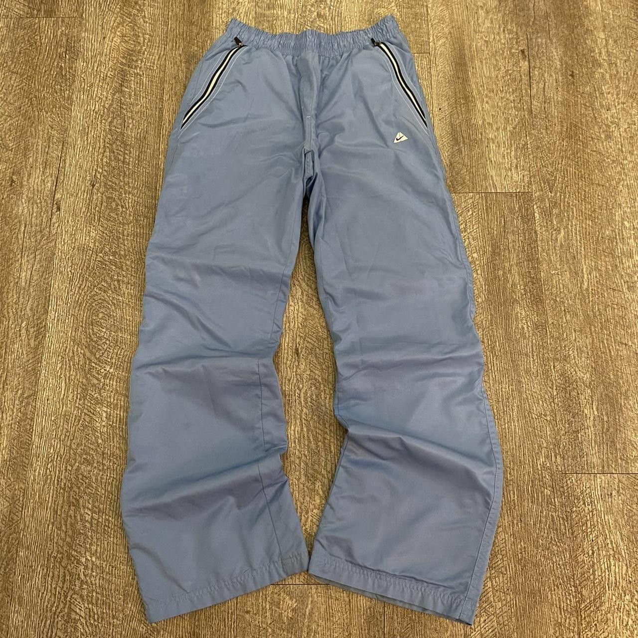 Nike × Vintage Vintage Y2K 90's Nike Baby Blue Baggy Wide Leg Trackpants Size US 30 / EU 46 - 1 Thumbnail