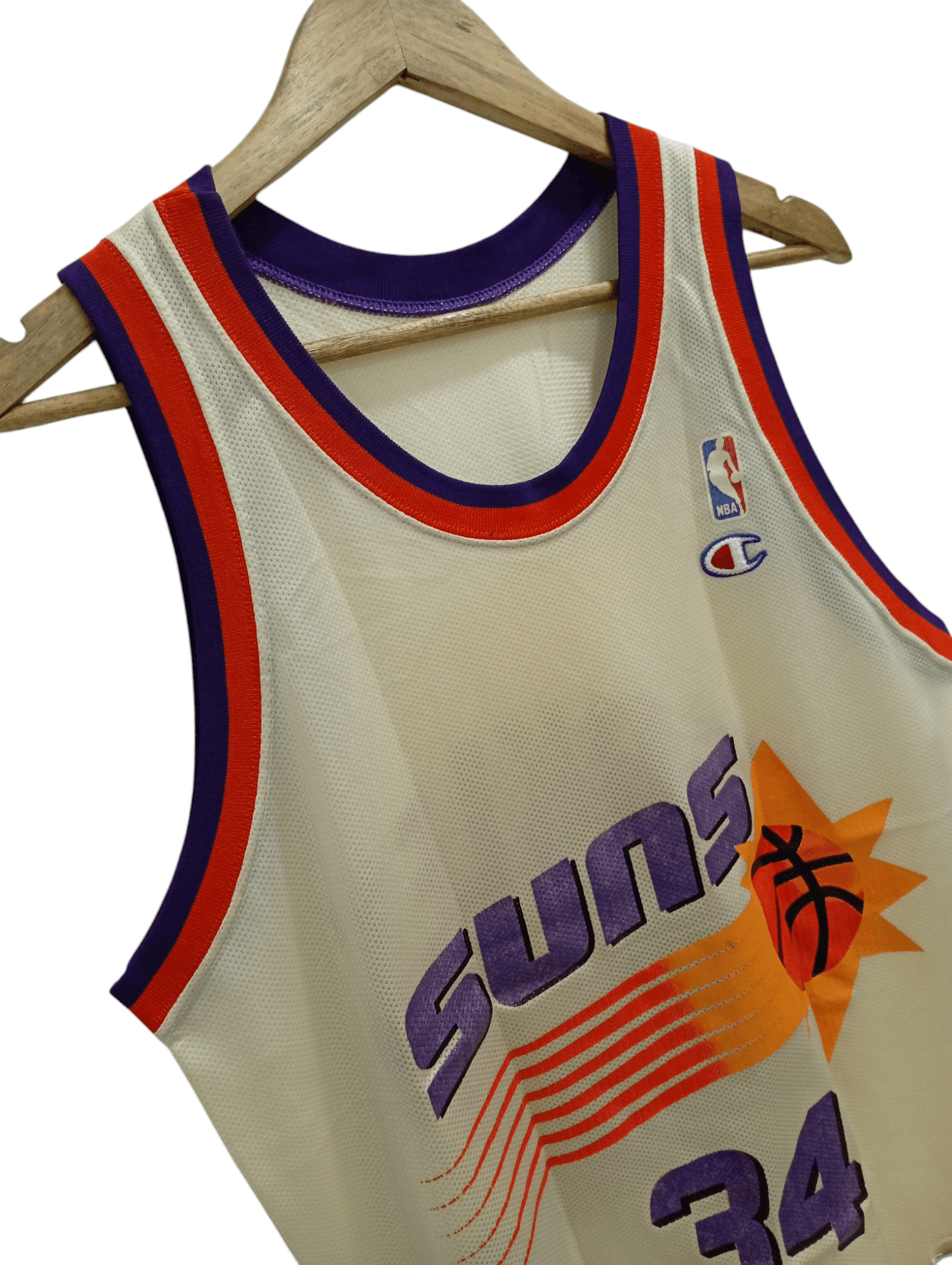 Champion × Vintage 🔥🔥Vintage Champion Phoenix Suns Charles Barkley 34 Jersey Size US M / EU 48-50 / 2 - 4 Thumbnail