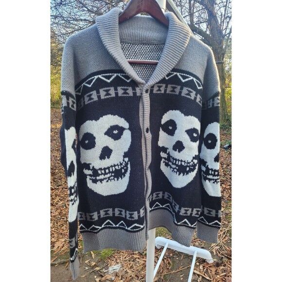 Misfits Misfits Cardigan Sweater Button up Acrylic Knit Size US L / EU 52-54 / 3 - 6 Thumbnail