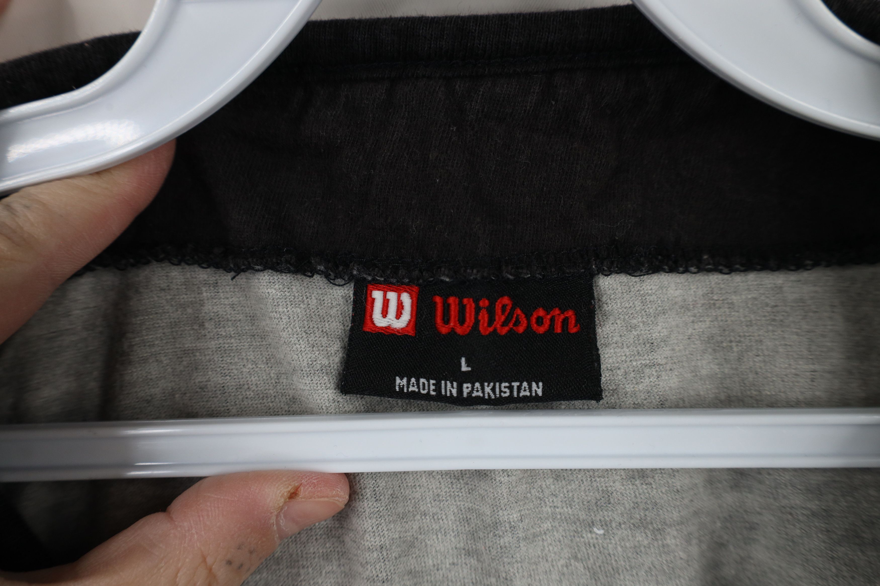Vintage Vintage 90s Wilson Pinstriped Cap Sleeve Baseball Jersey Size US L / EU 52-54 / 3 - 7 Thumbnail
