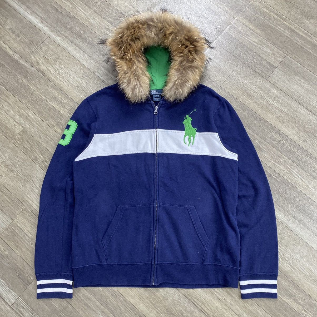 Lo Life 2000s Polo Ralph Lauren Fur ZipHoodie IfSixWasNine LGB Style Size US L / EU 52-54 / 3 - 2 Thumbnail