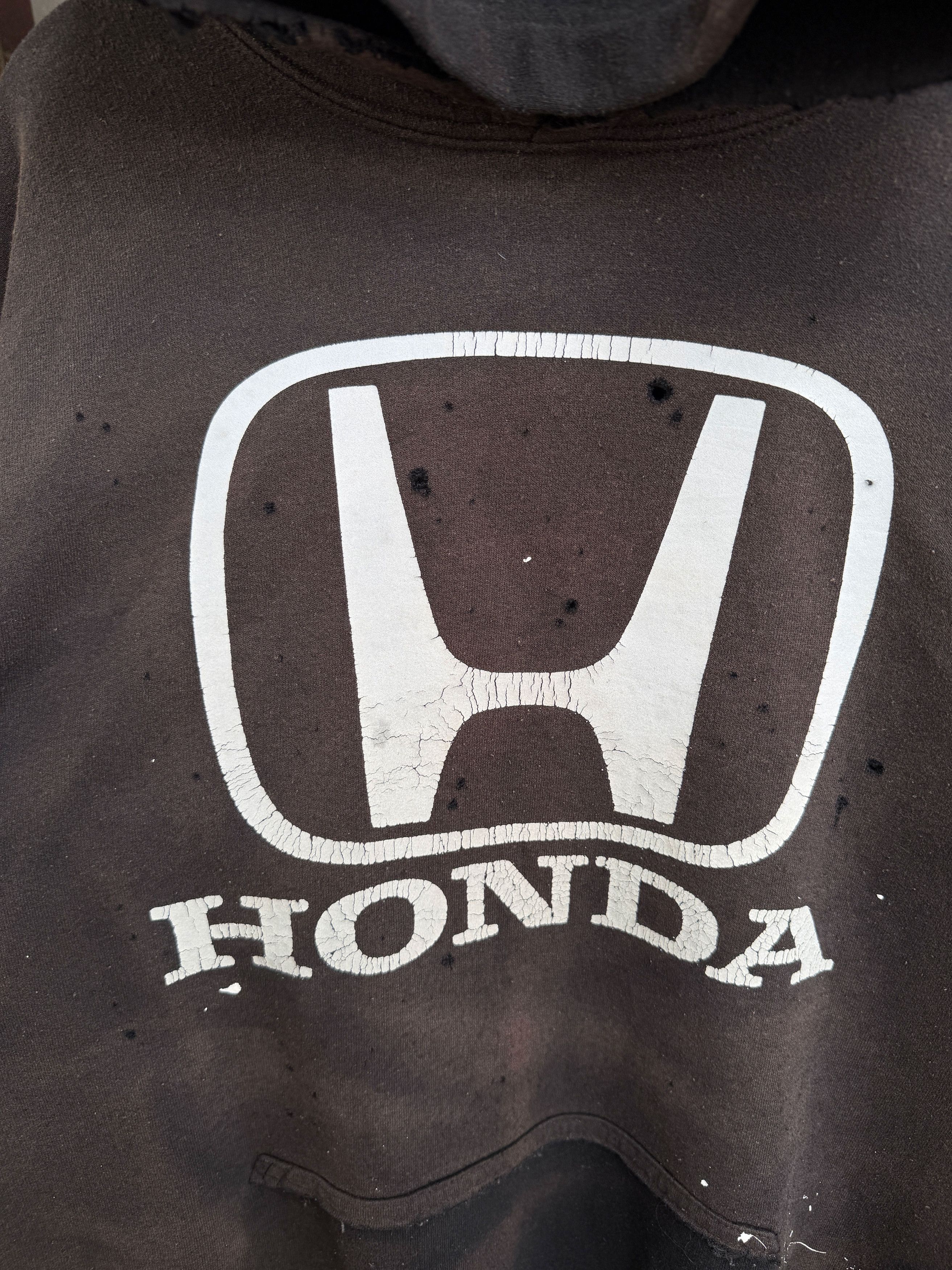 Vintage Thrashed Distressed & Faded "HONDA" Hoodie ERD Grunge Size US XL / EU 56 / 4 - 18 Thumbnail