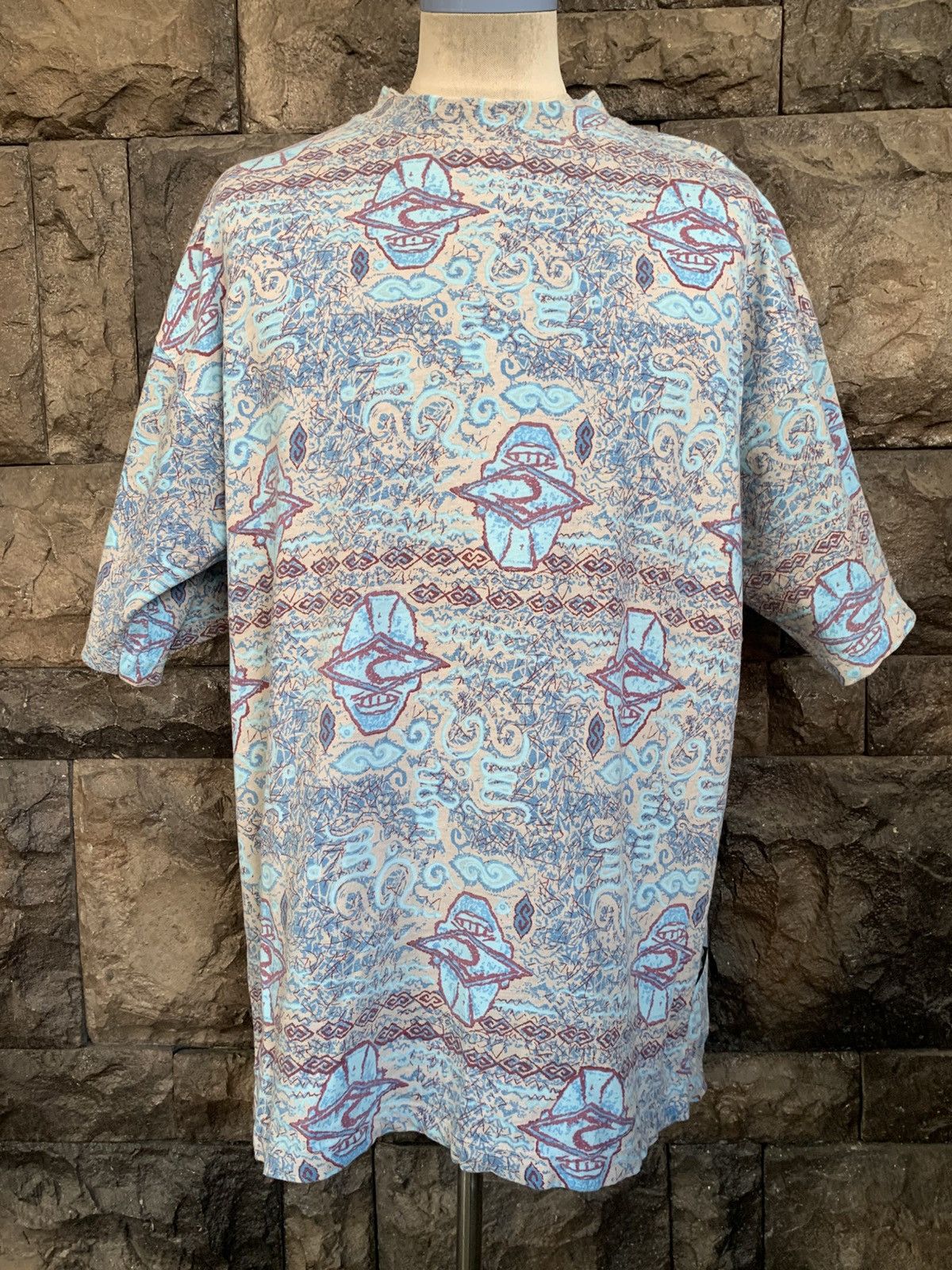 Rip Curl Vintage 90s Rip Curl Striped OVP Surf / Surfing T shirt Size US L / EU 52-54 / 3 - 1 Thumbnail