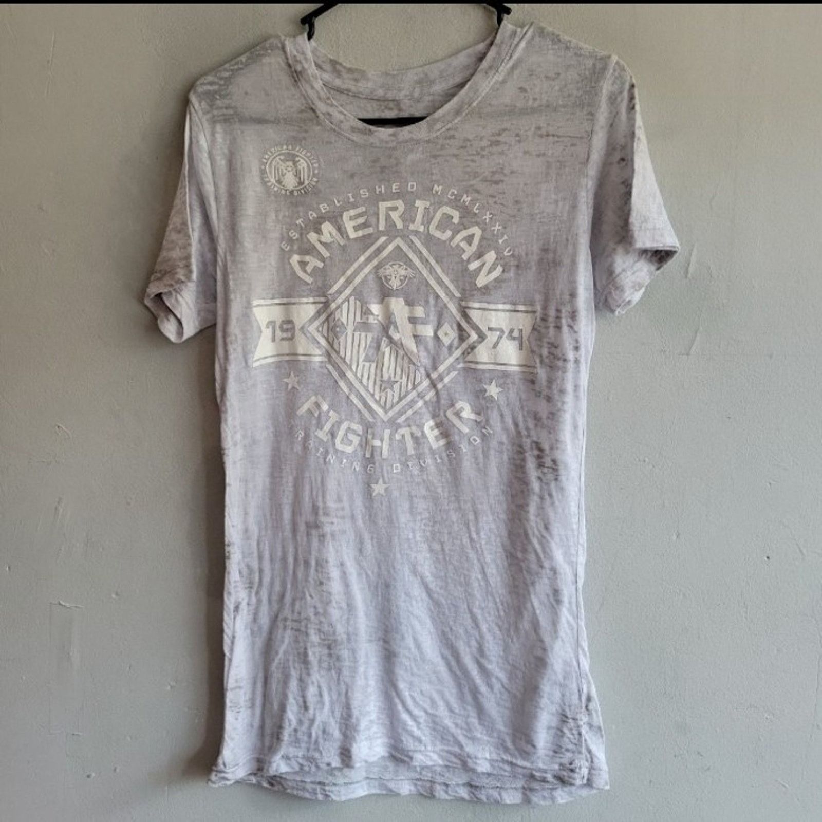 Other Women's XL American Fighter gray heather long baby tee Size XL / US 12-14 / IT 48-50 - 6 Thumbnail