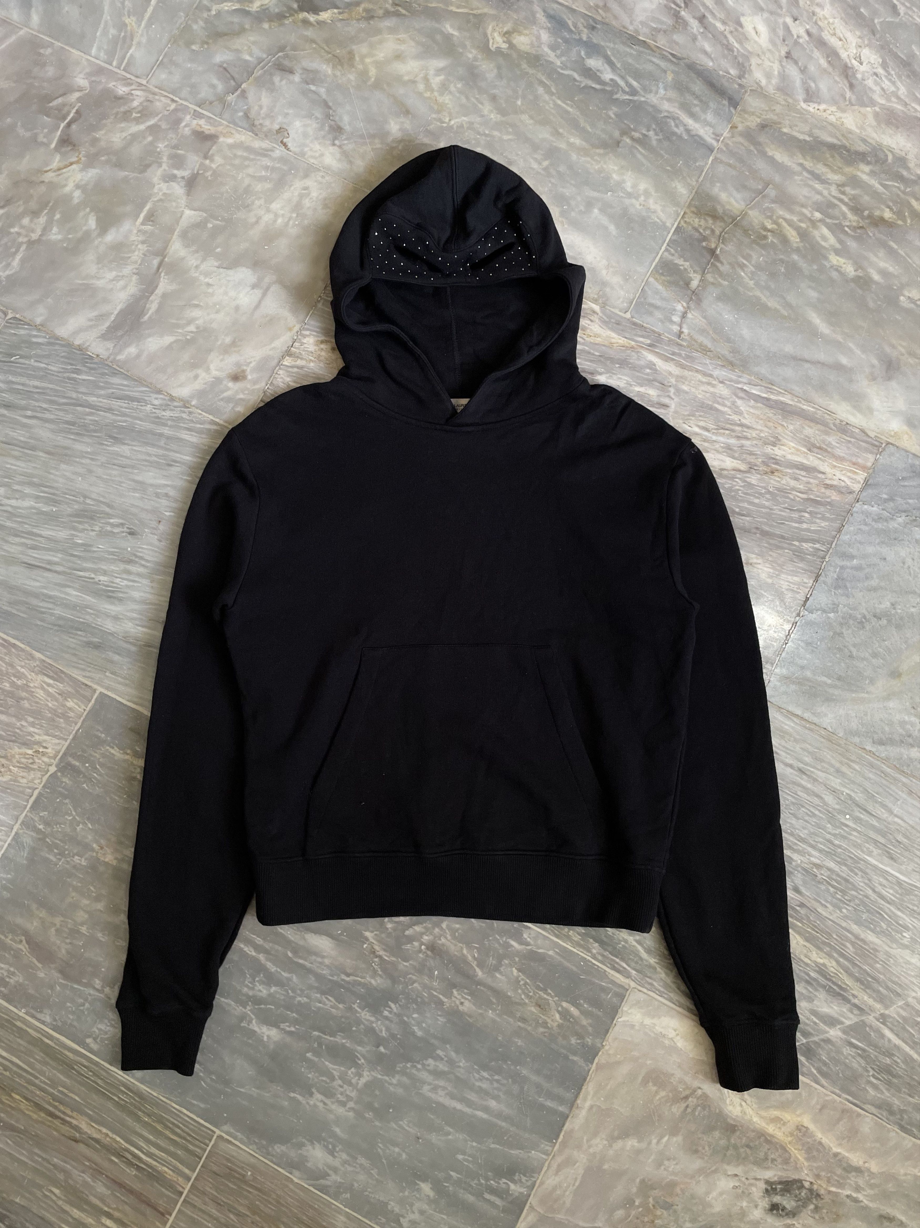 Saint Laurent Paris 2018 Saint Laurent Black Stud Mask Hoodie Size XS / US 0-2 / IT 36-38 - 2 Thumbnail