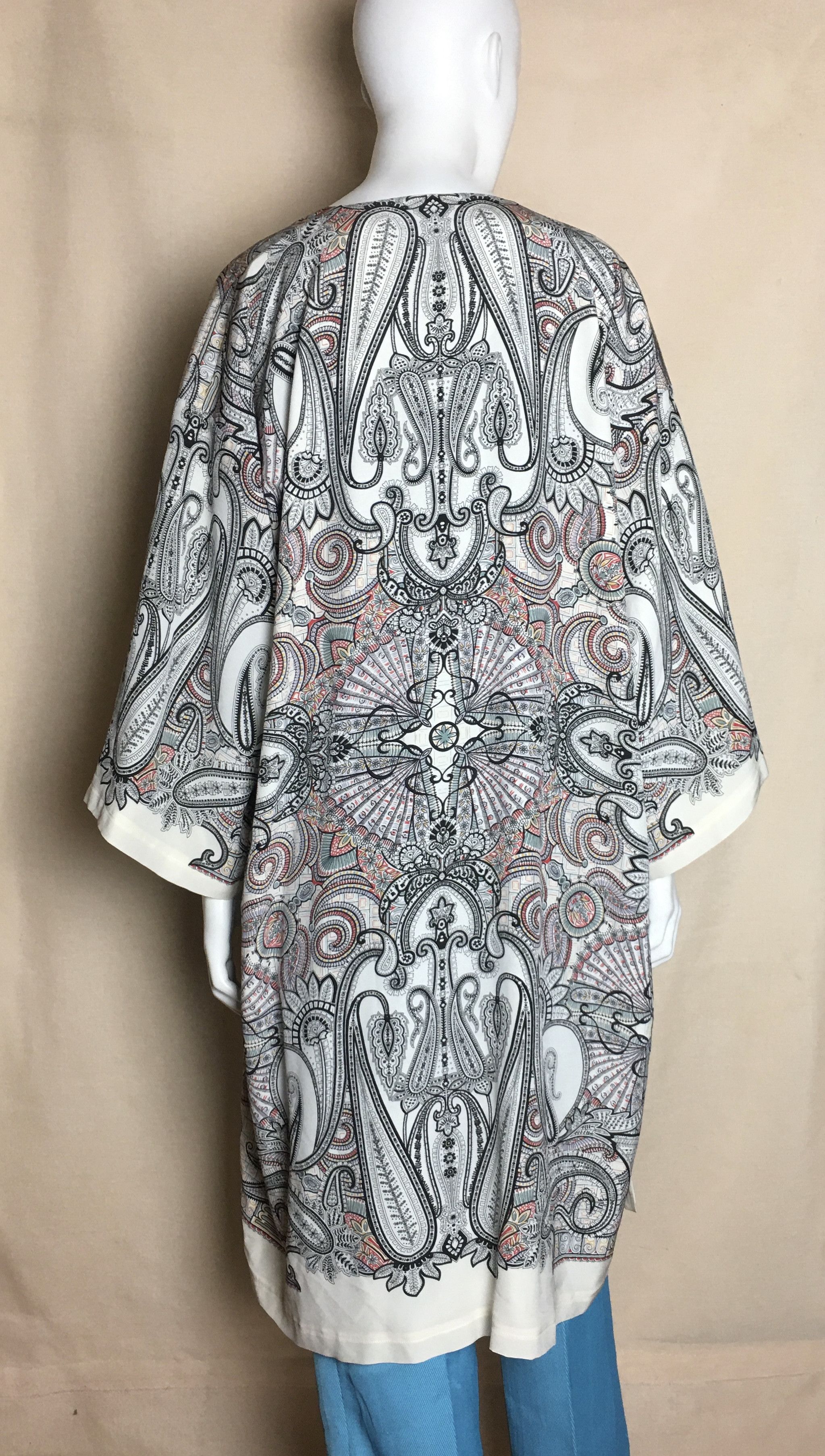 Etro ETRO Silk Paisley Print Kaftan Kimono Size ONE SIZE - 7 Thumbnail