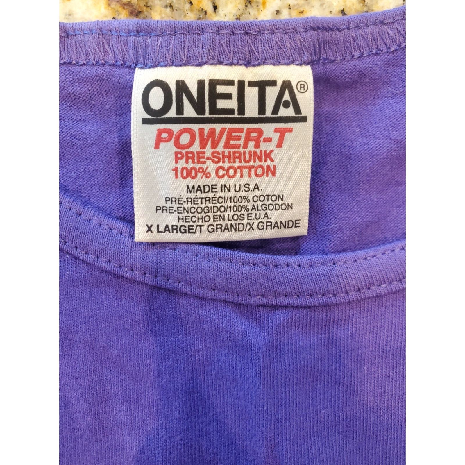Vintage VINTAGE Oneita Banta Inn Tank Top Sleeveless Shirt XL Purple 90s Mens Size US XL / EU 56 / 4 - 3 Thumbnail