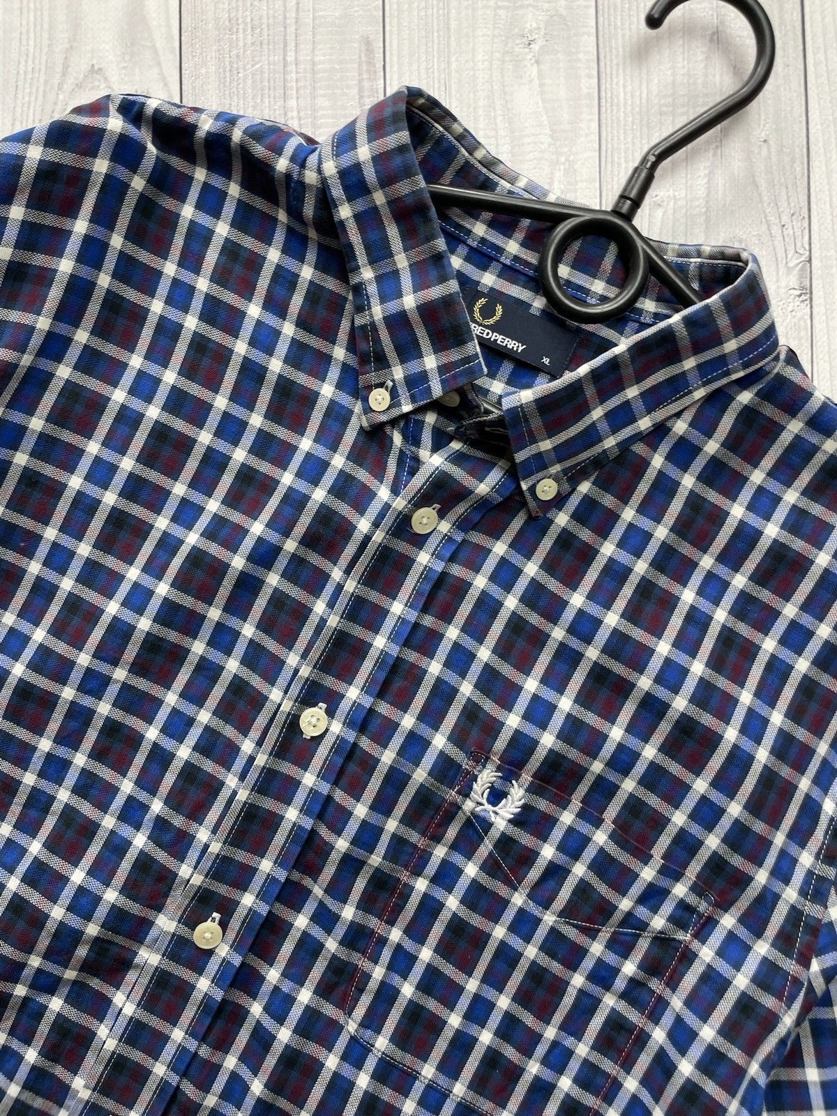 Fred Perry × Vintage Vintage Fred Perry plaid shirt size XL rare Size US XL / EU 56 / 4 - 2 Thumbnail