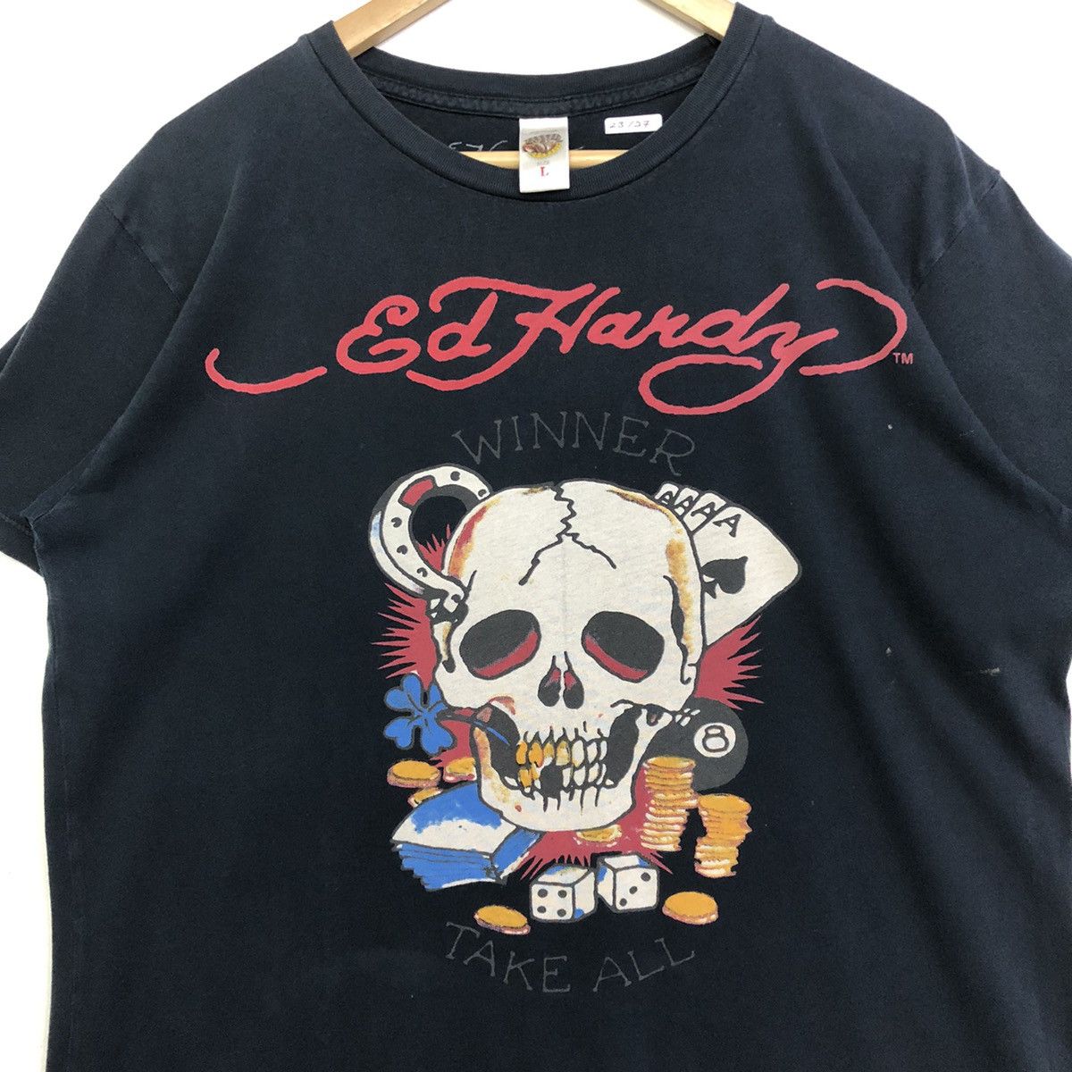 Ed Hardy Thrashed Ed Hardy By Christian Audigier Skull Photo Tee Size US L / EU 52-54 / 3 - 3 Thumbnail