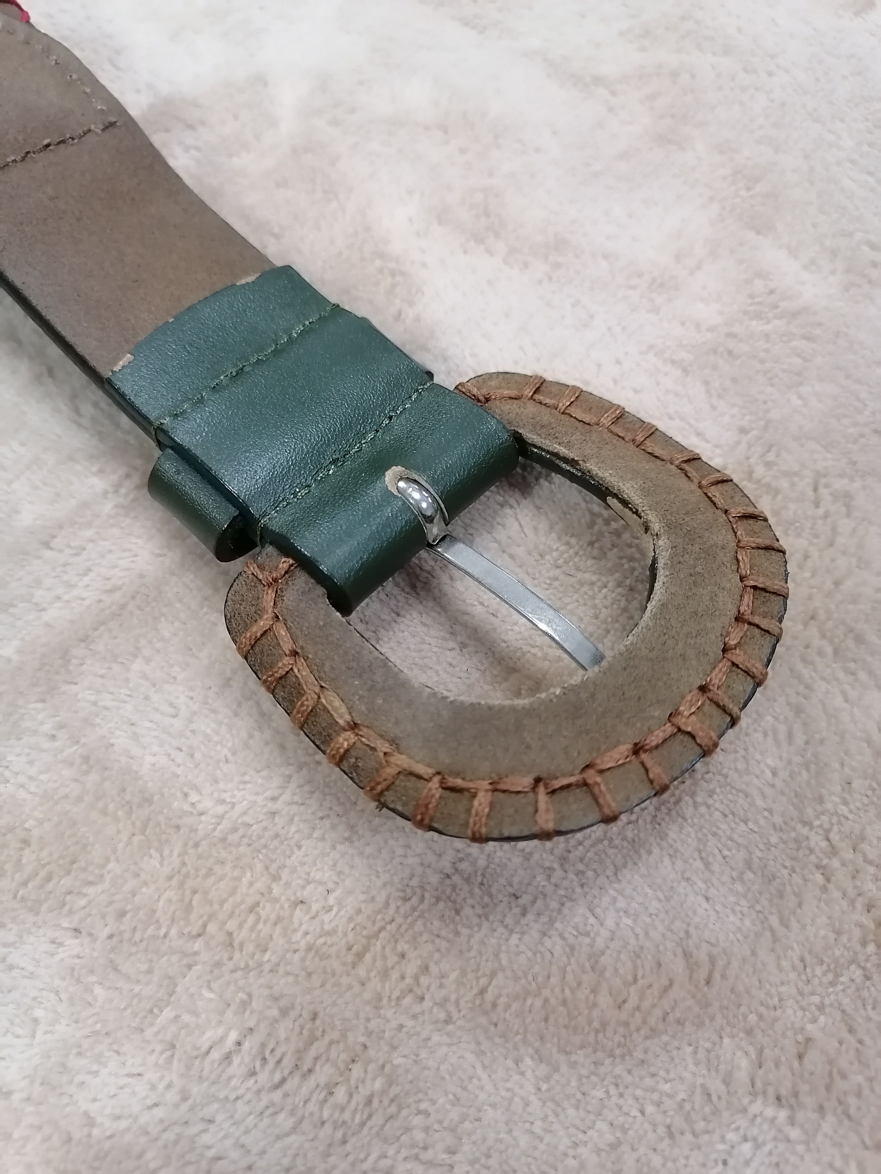Designer × Leather × Vivienne Westwood Vivienne Westwood Green Leather Belt Size ONE SIZE - 3 Thumbnail