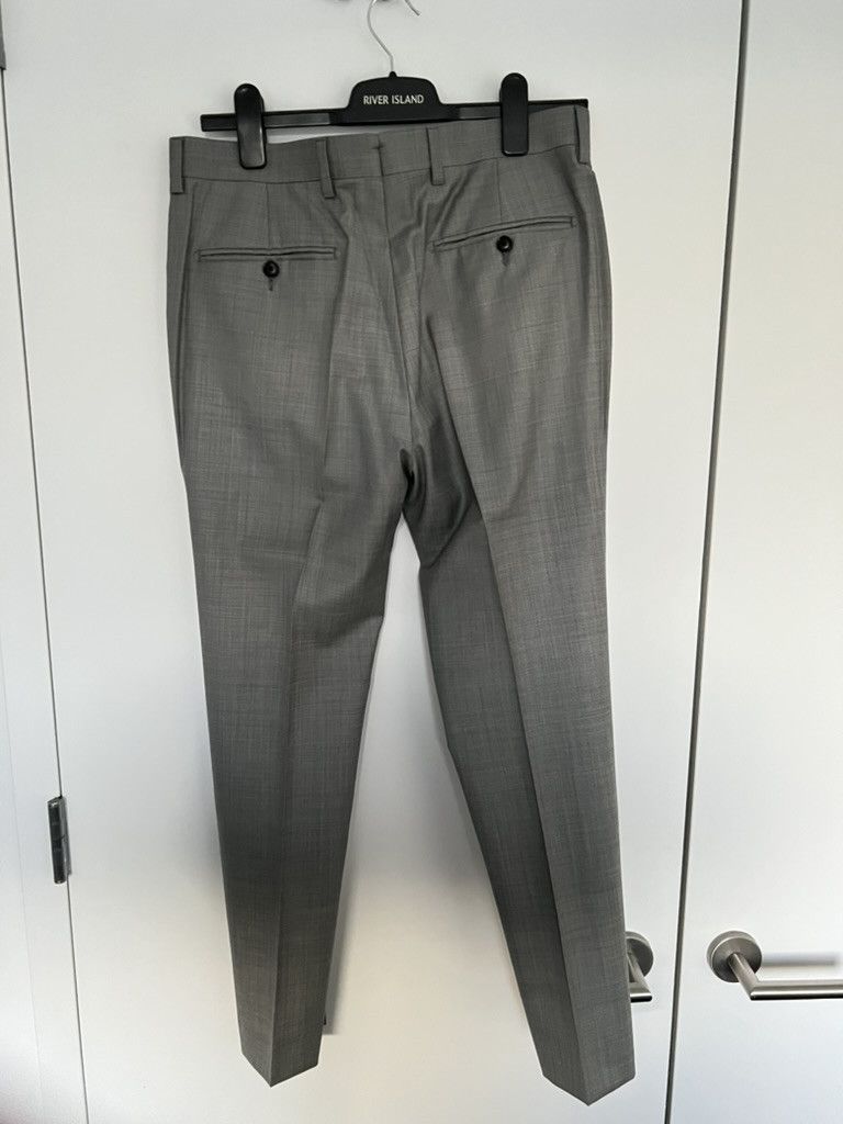 Jomers Grey Sharkskin Vitale Barberis Canonico Dress Pants Size 30 Size 38R - 2 Thumbnail