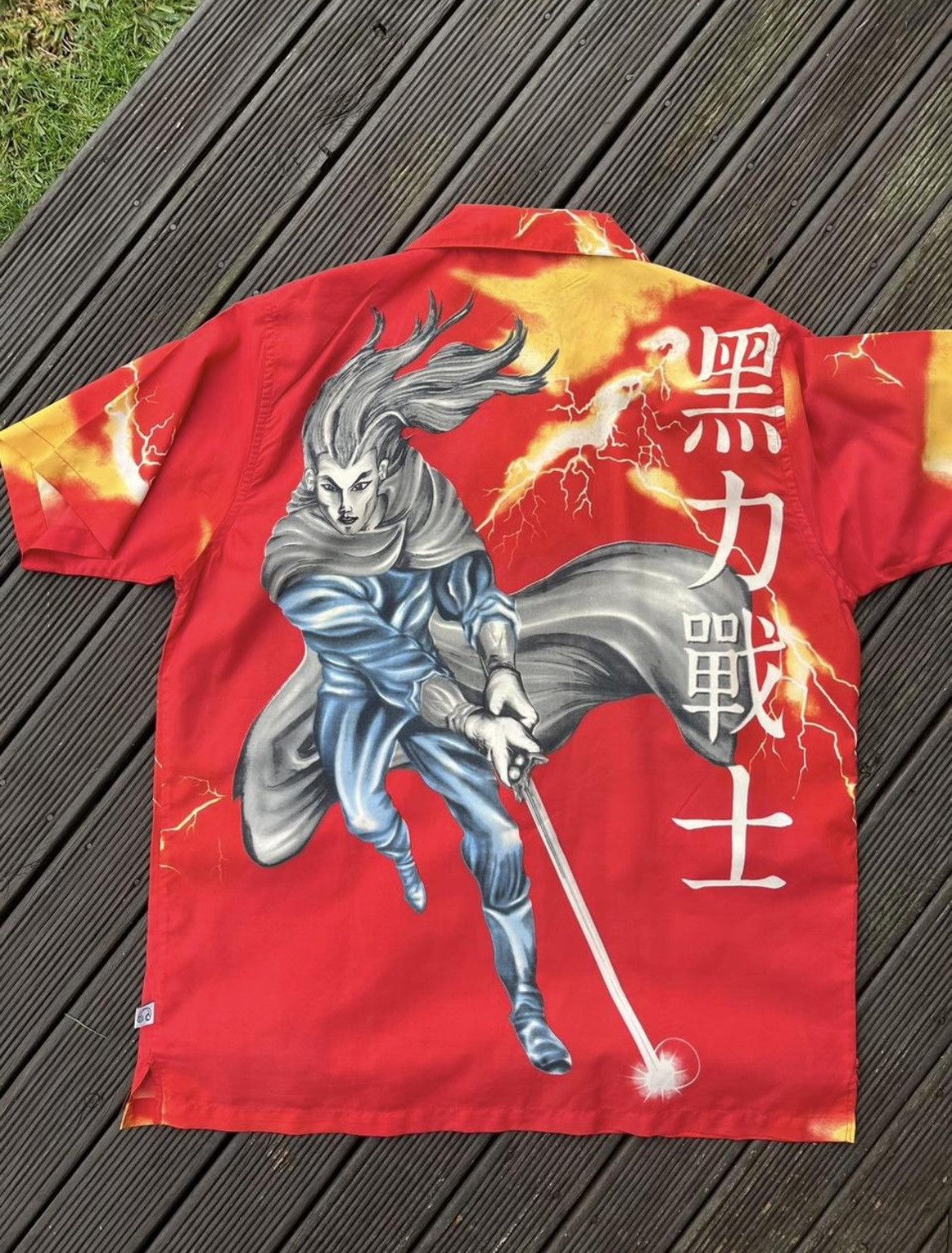 Other Y2k Mens short-sleeve Japanese Samurai graphic button-up Size US XL / EU 56 / 4 - 5 Thumbnail