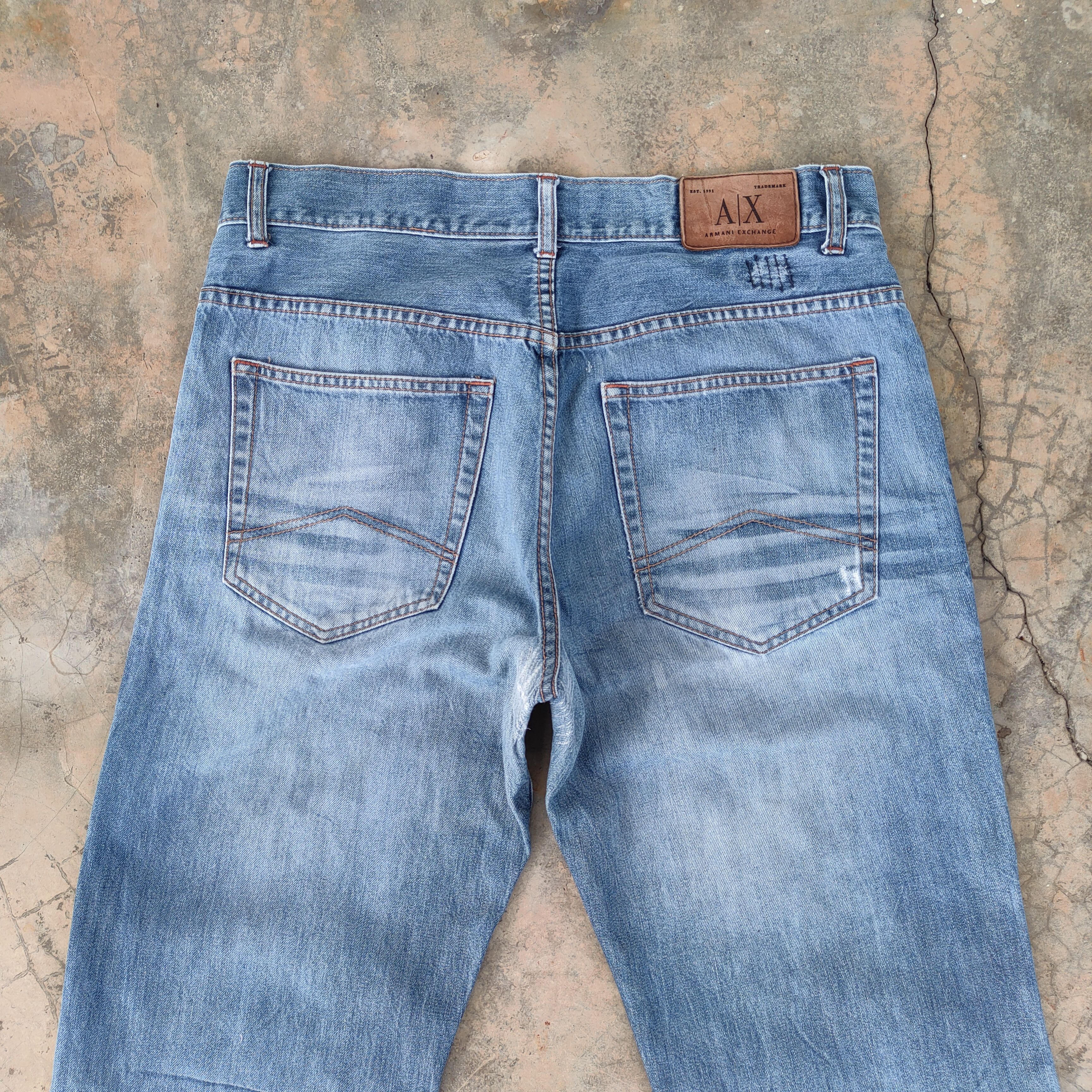Armani Exchange # VINTAGE ARMANI EXCHANGE FADED JEANS PANTS Size US 35 - 10 Thumbnail