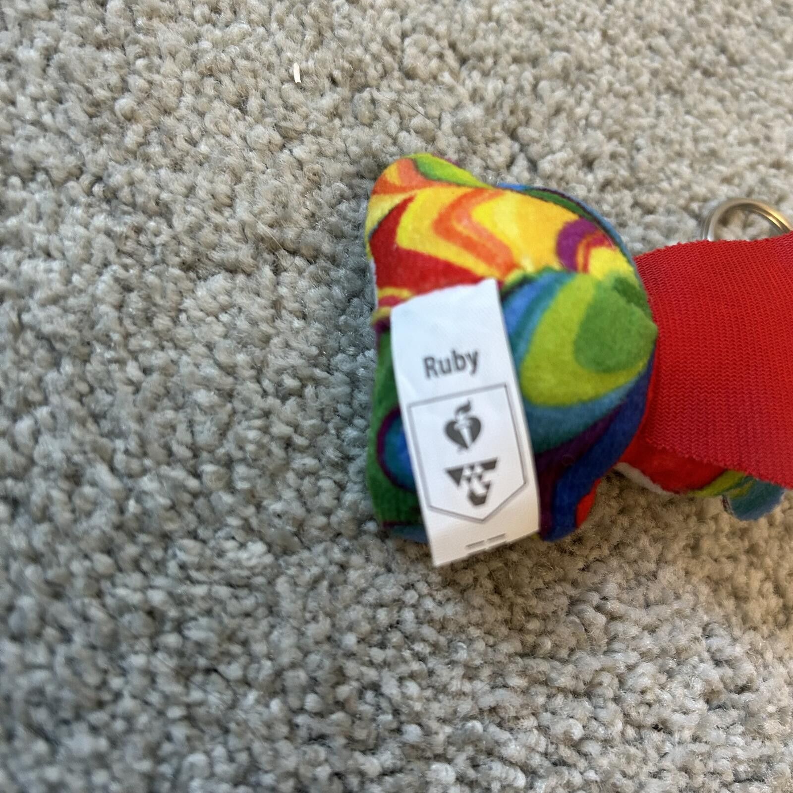 Other Ruby 3" Bear Plush Keychain American Heart Association Cape Size ONE SIZE - 3 Thumbnail