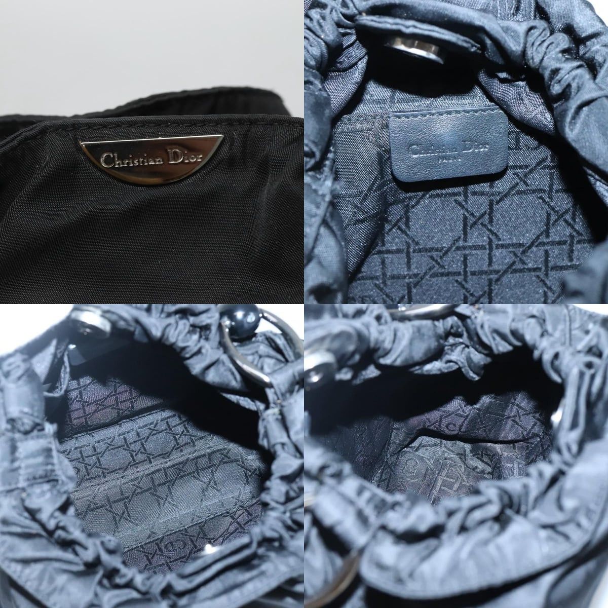 Dior DIOR Maris Pearl Shoulder Bag Nylon Black Silver Size ONE SIZE - 11 Thumbnail