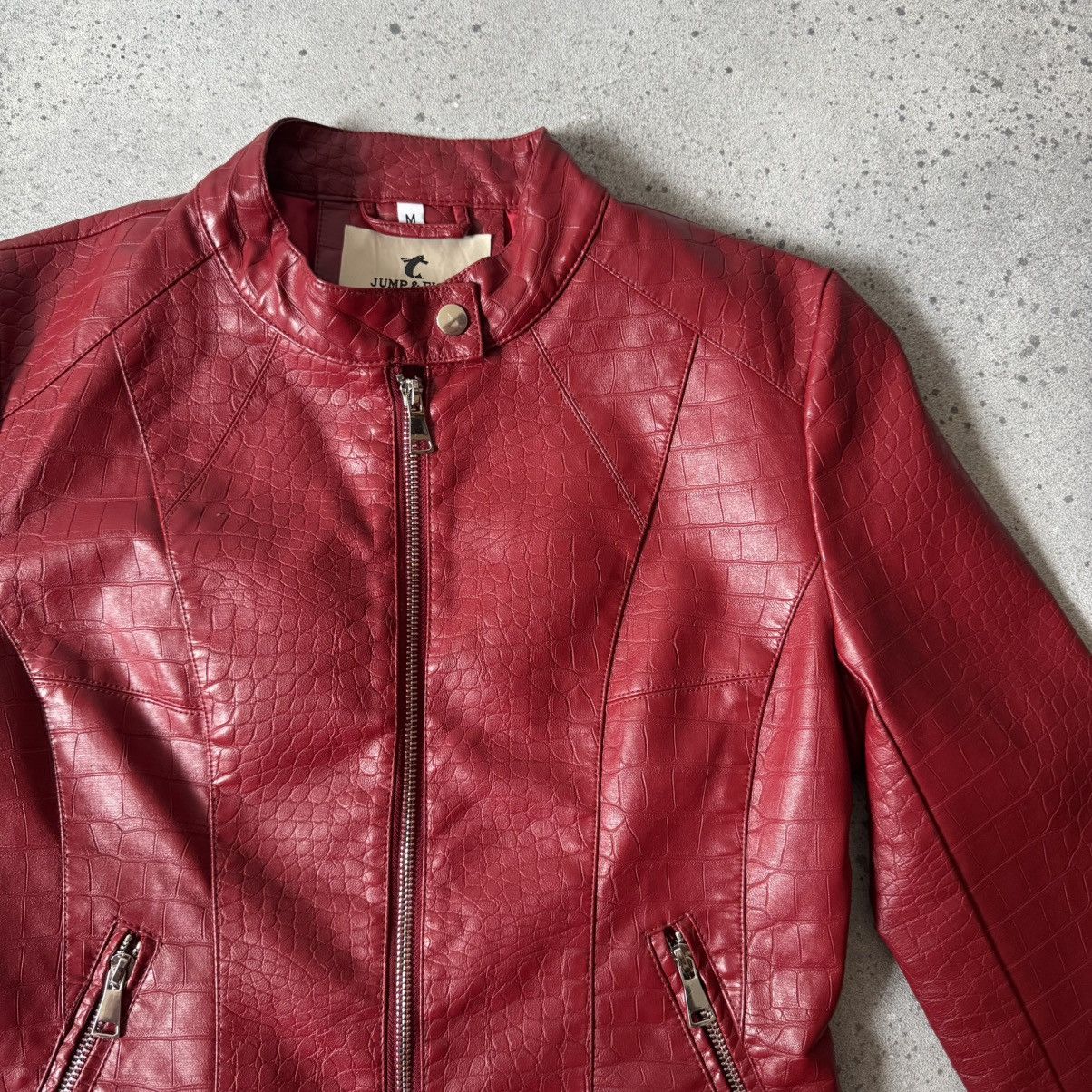 Hysteric Glamour Amazing Vintage Y2K Red Snake Skin PVC Leather Jacket Size M / US 6-8 / IT 42-44 - 7 Thumbnail