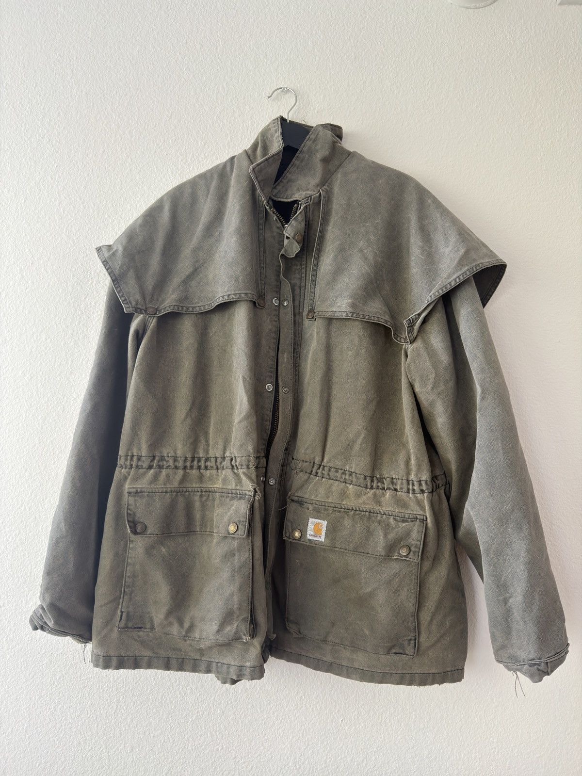 Carhartt VTG Carhartt Army Green Jacket Size US XL / EU 56 / 4 - 1 Thumbnail