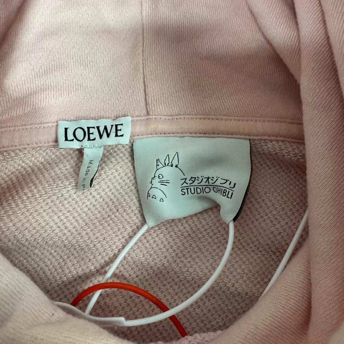 Loewe LOEWE x Totoro Embroidered Logo Pink Hoodie L 99 New Size L / US 10 / IT 46 - 7 Thumbnail