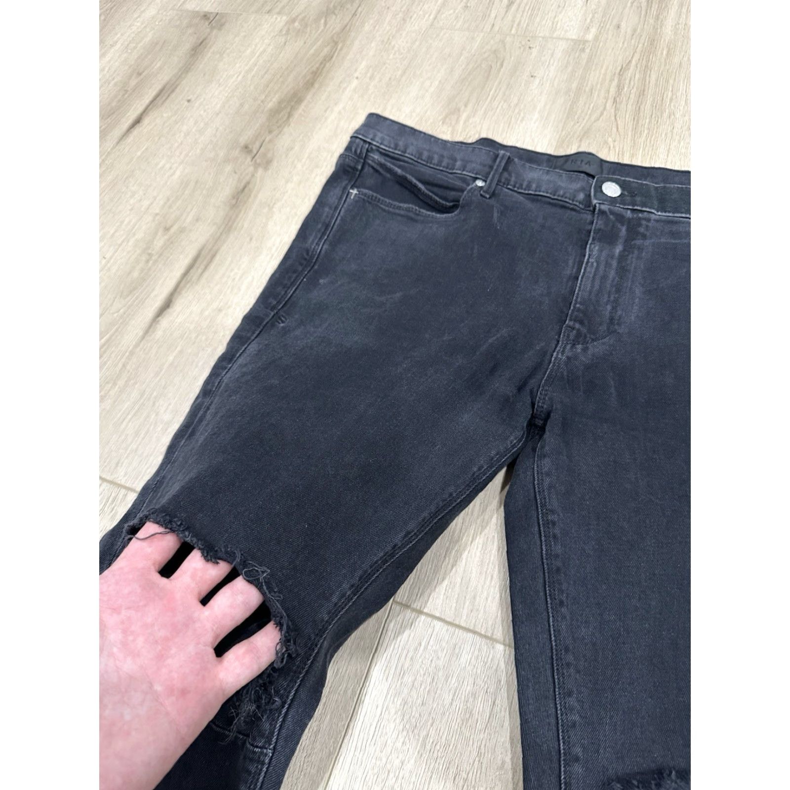 Rta RTA Jeans Slim Black 38x34 Men Jeans Slim Skinny 5-Pocket Denim Cotton Regular Inseam 34 Vintage No Size US 38 / EU 54 - 5 Thumbnail