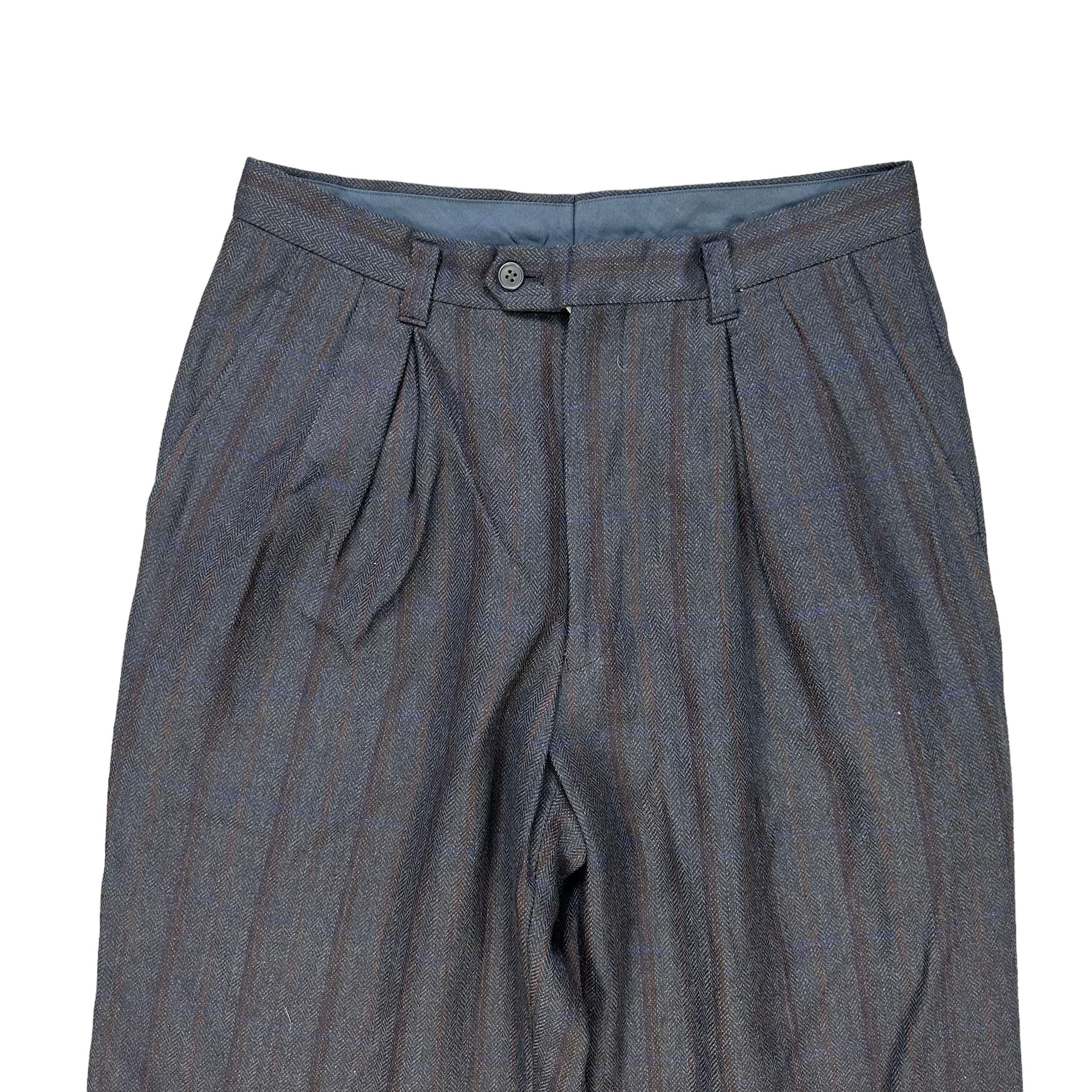 Christian Dior Monsieur CHRISTIAN DIOR MONSIEUR STRIPED WOOL TROUSERS #8100-203 Size US 31 - 2 Thumbnail