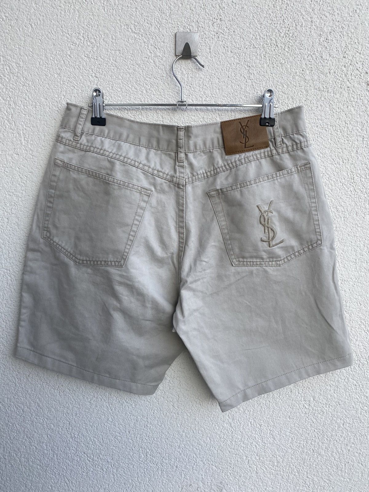 Yves Saint Laurent Beige YSL Shorts Jeans Cotton Denim Size US 31 - 8 Thumbnail