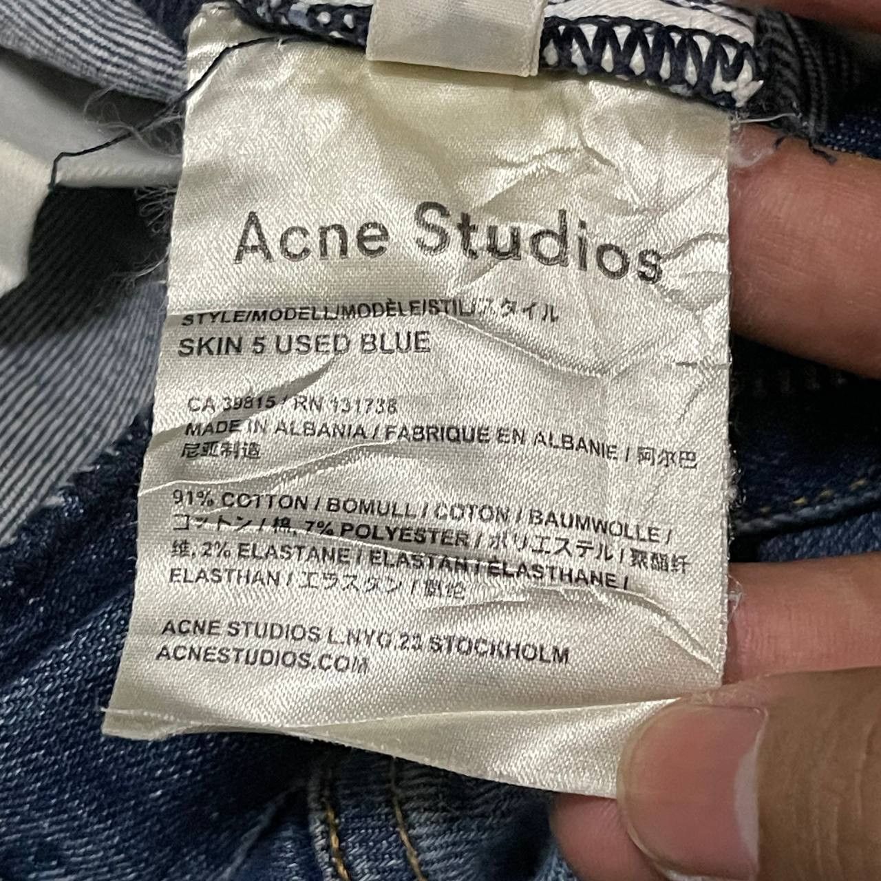 Acne Studios Acne Studios Denim Skin 5 Used Blue Size US 26 / EU 42 - 10 Thumbnail