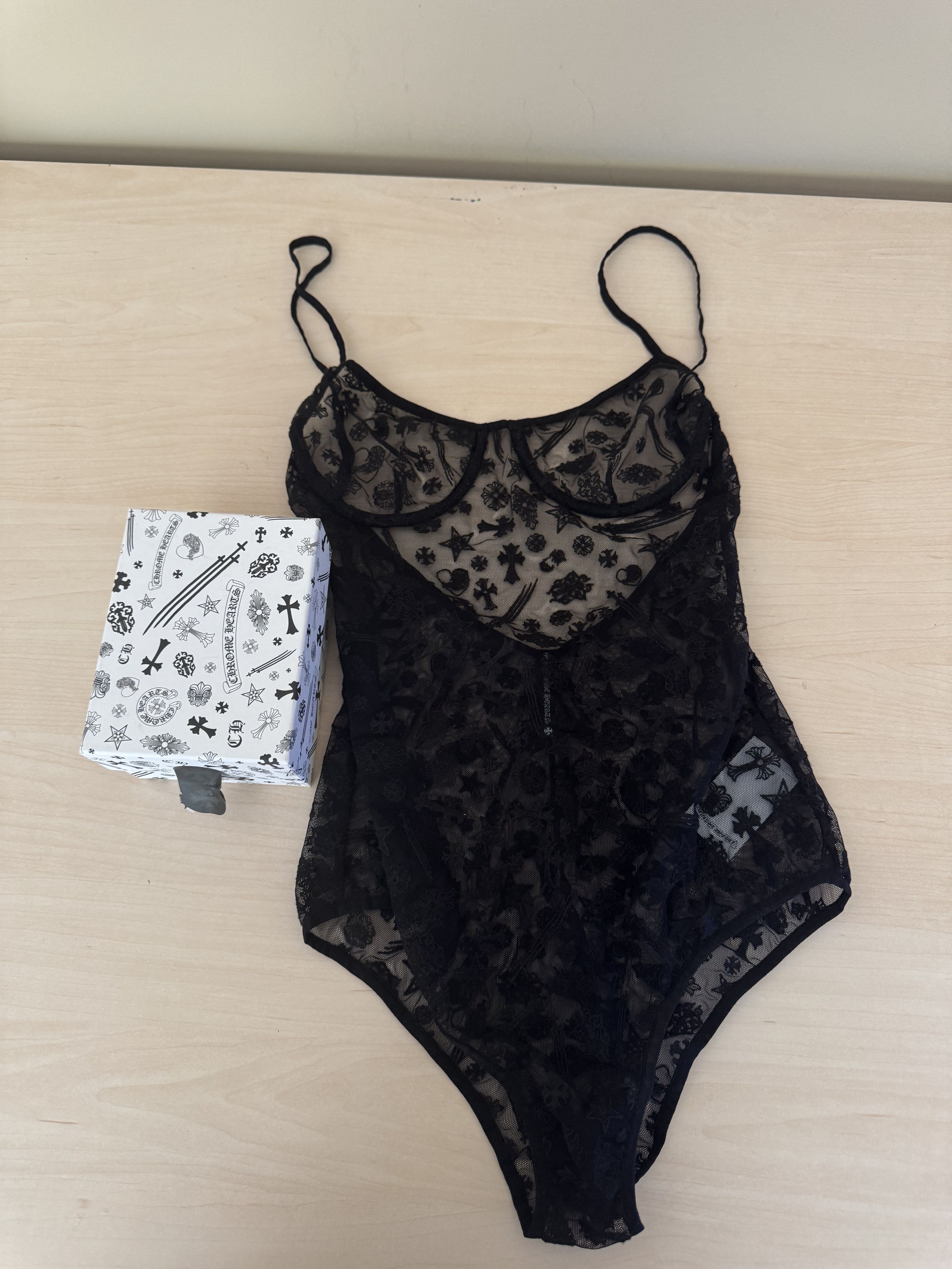 Chrome Hearts Chrome Hearts Intimates Lace Teddy - Black Size 