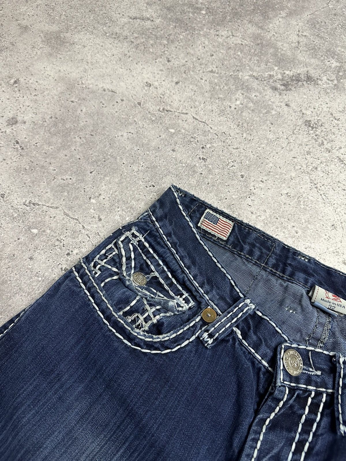 True Religion Rare Y2K True Religion Billy Super T Pocket Distressed Pants Size US 32 / EU 48 - 15 Thumbnail