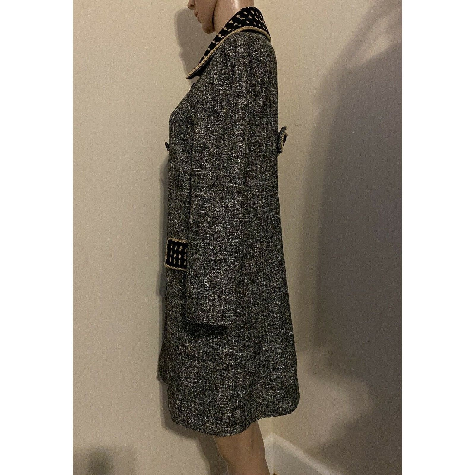 Missoni $1195 New M Missoni 42 6 Tweed Car Coat Crochet Trim Jacket Size M / US 6-8 / IT 42-44 - 5 Thumbnail