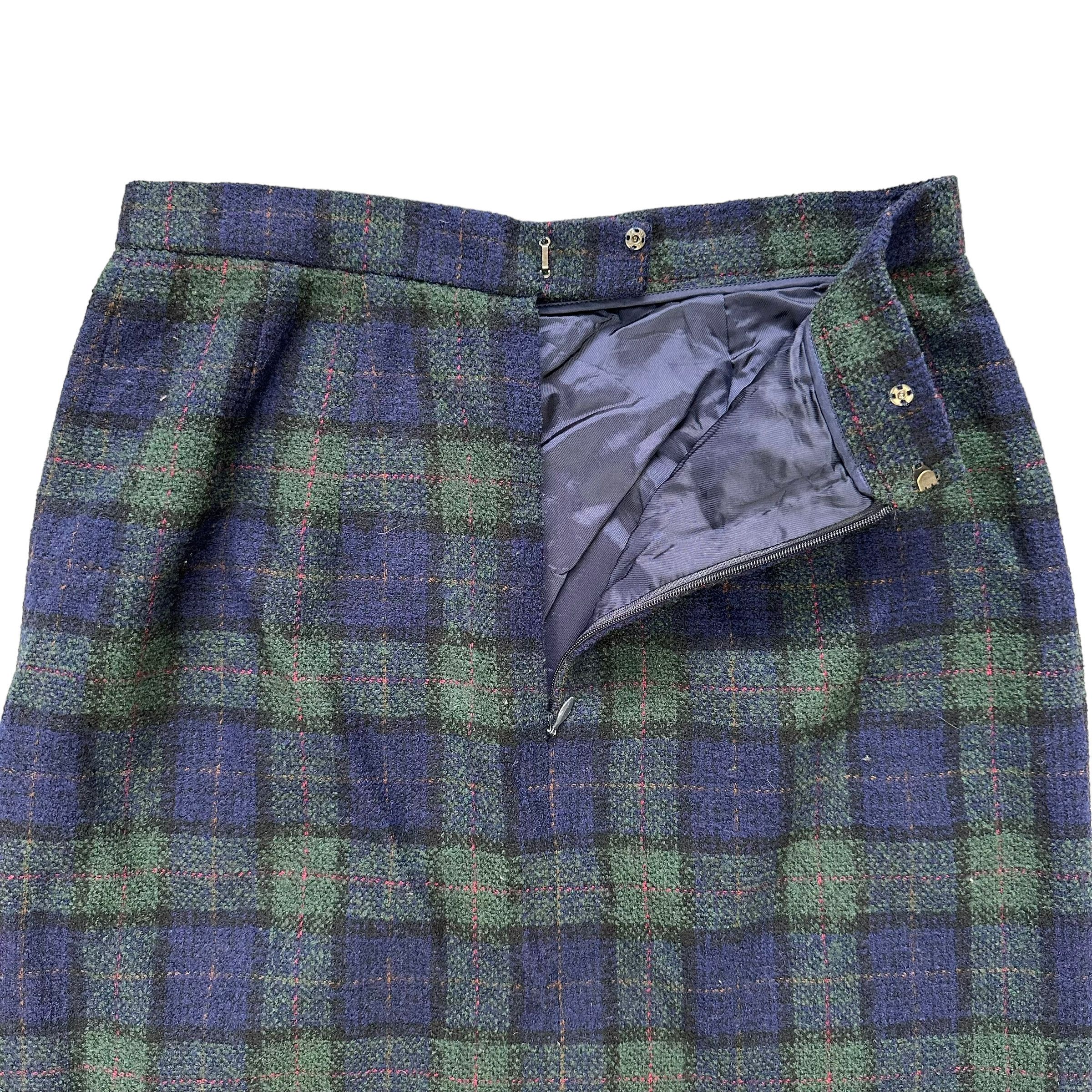 Burberry Burberrys Blue Green Nova Check Mini Skirt #A5-0113 Size 26" / US 2 / IT 38 - 8 Thumbnail