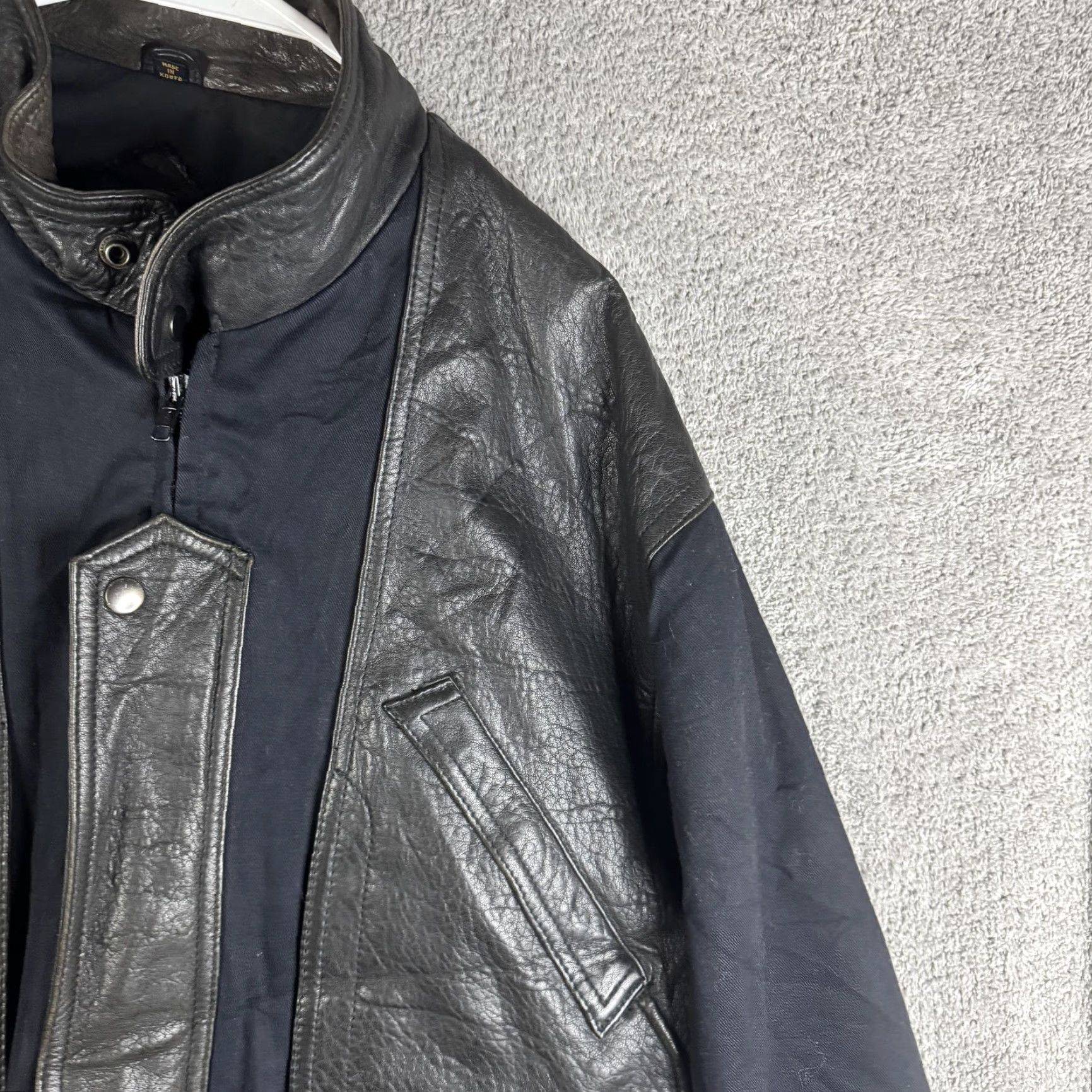 Vintage Vintage Lakeland Coat Mens 42 Black Leather Canvas Insulated Outdoor Pockets Size US XS / EU 42 / 0 - 4 Thumbnail