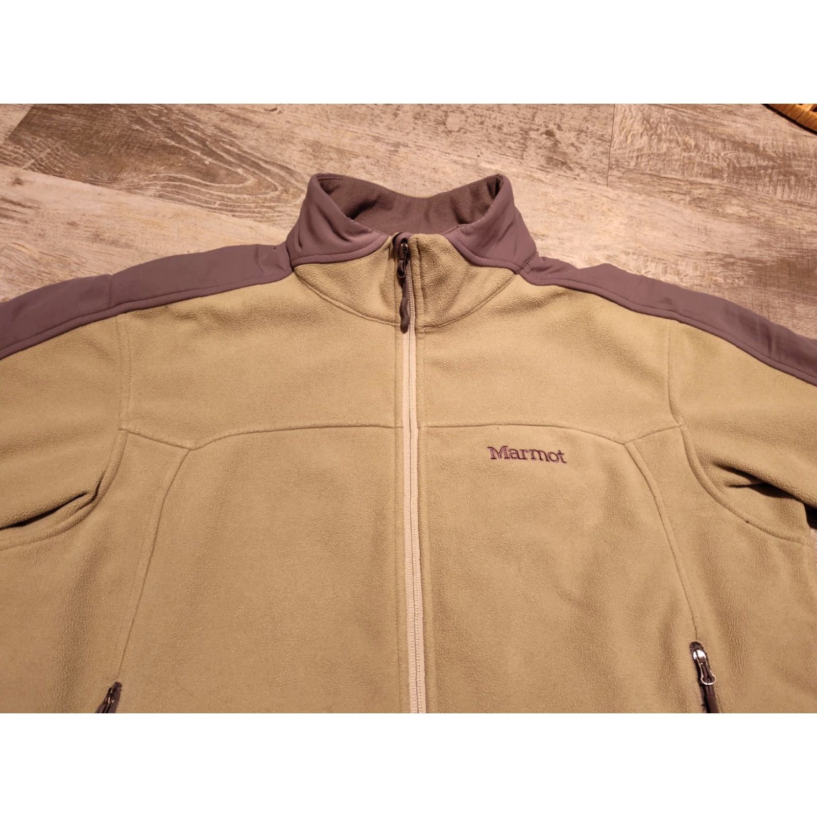 Marmot Marmot Windstopper Jacket Men's Large Gray Green Full Zip Mock Neck Fleece Size US L / EU 52-54 / 3 - 5 Thumbnail
